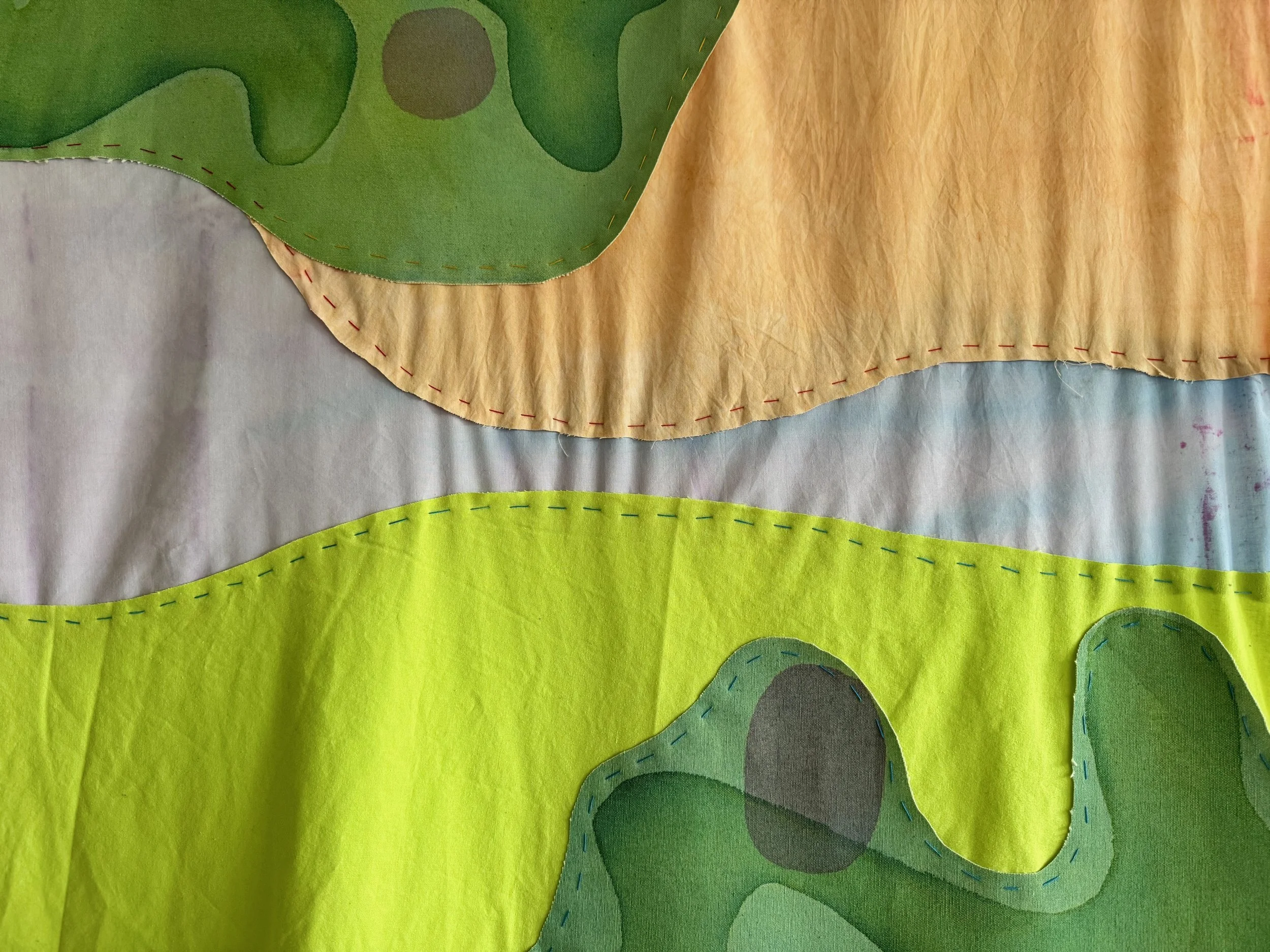 Untitled  - detail 
Recycled textile, Acrylic on raw canvas 
109 x 142 cm