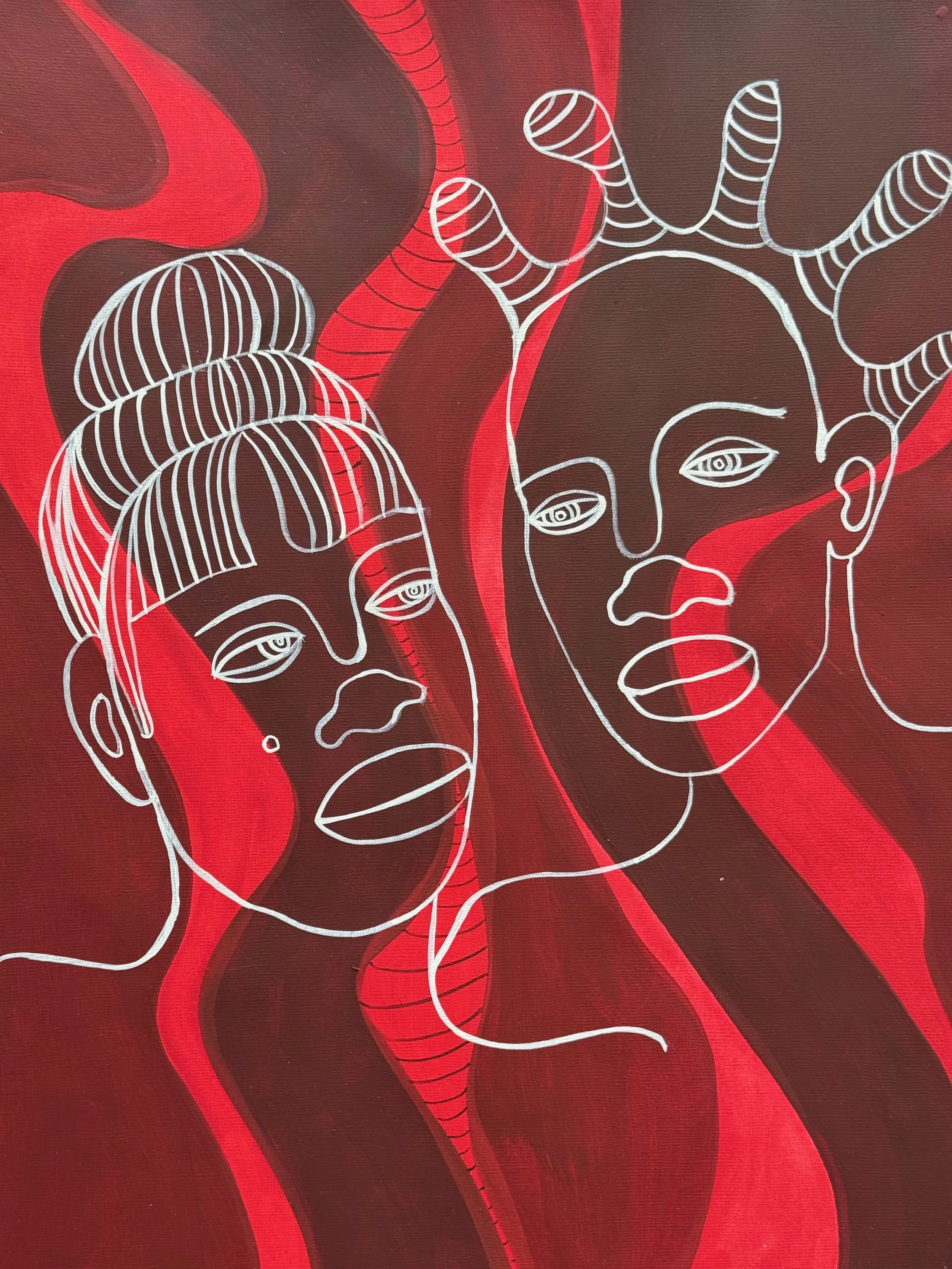  Neon Rouge  
Acrylic on Fine Art Paper 
A3