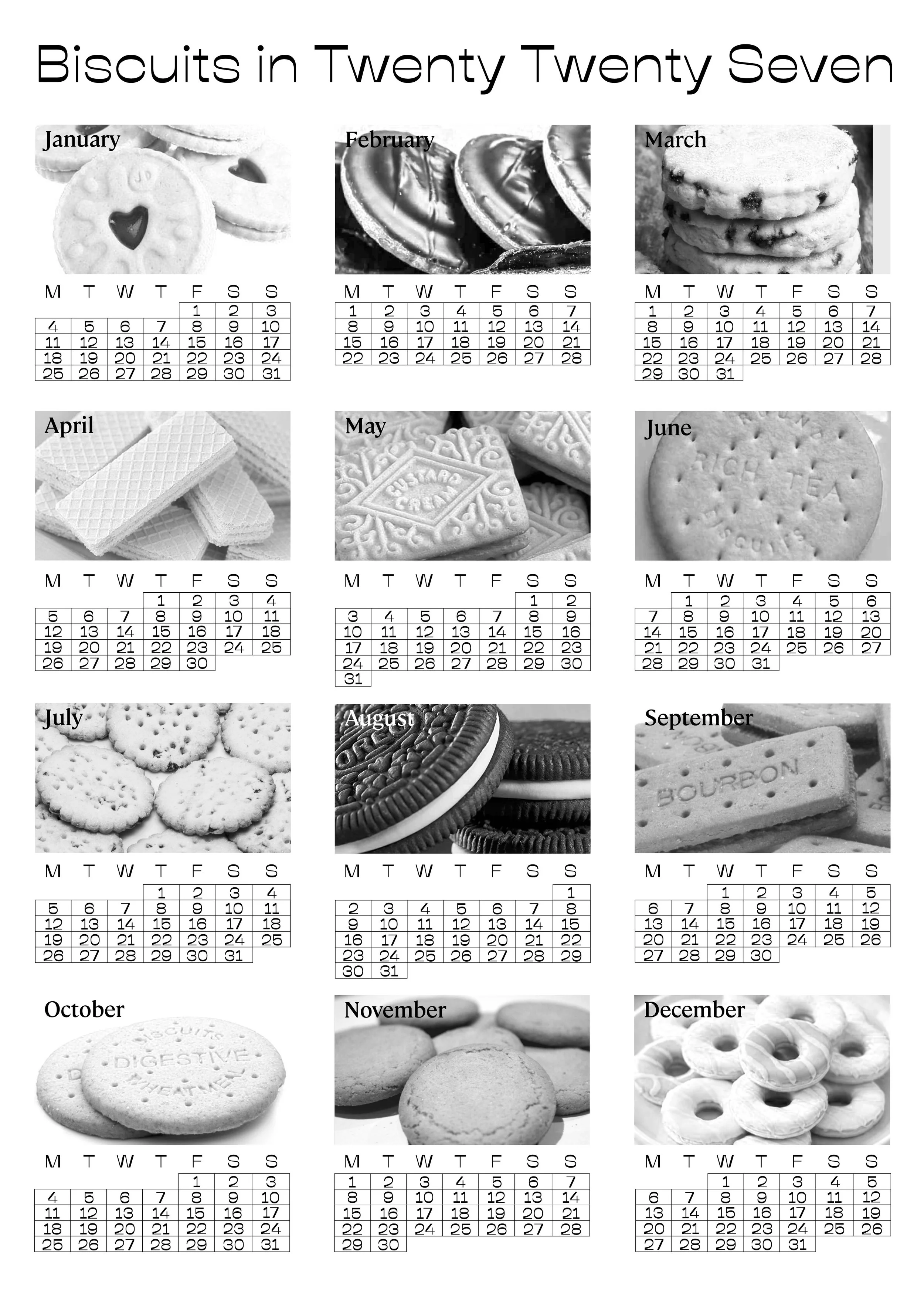 2027 Biscuits Calendar