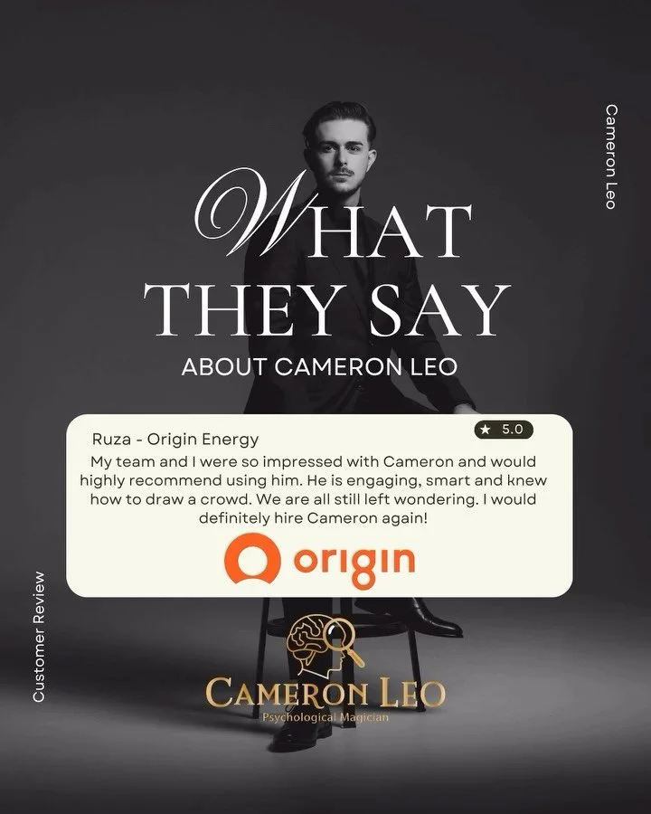 Sydney Magician Hire - Review from Origin Energy’s Event at Doltone House
