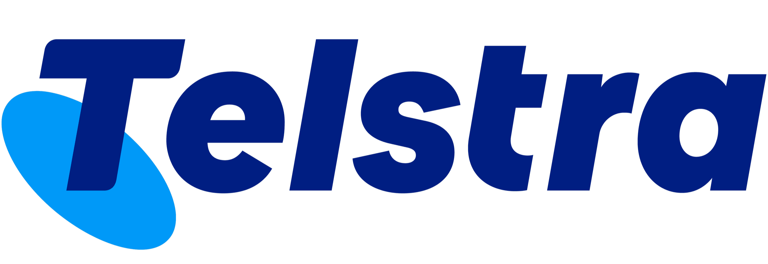 Tesla logo in blue with a stylized 'T' and the word 'Tesla' in bold blue letters.