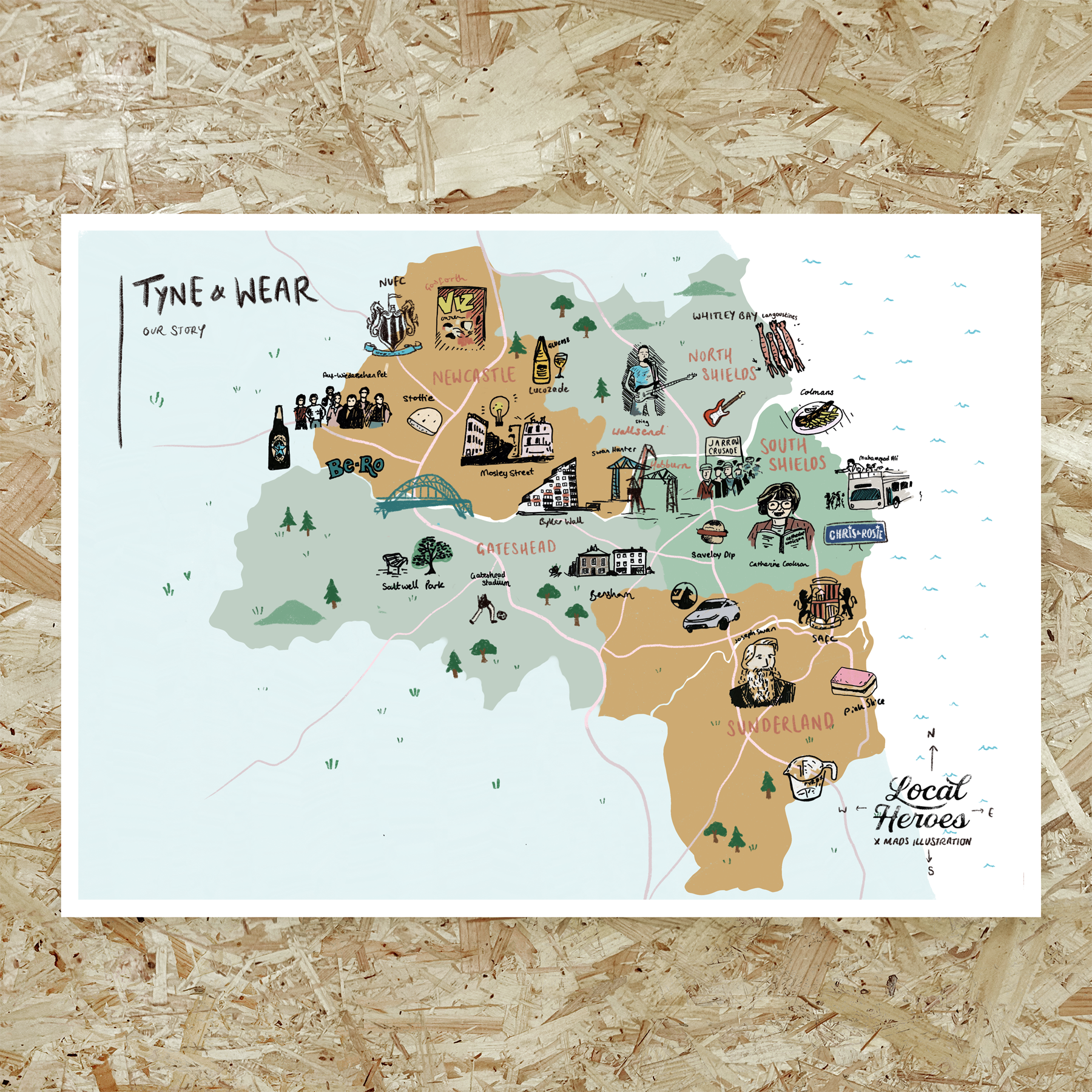 Tyne and Wear | Our Story | A6 Postcard