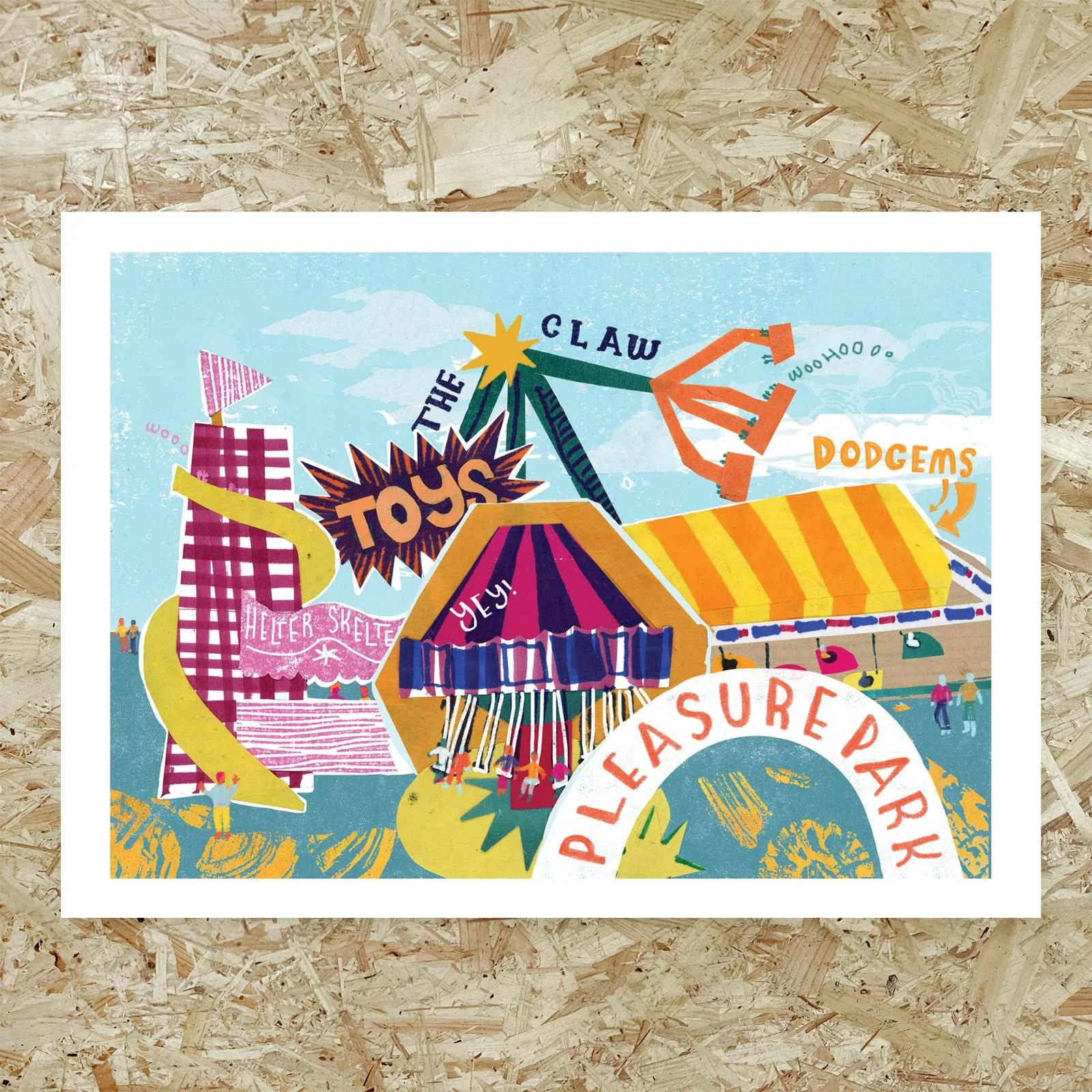 Pleasure Park | Stories From Shields | Local Heroes x Wild North | A6 Postcard | A3 Print