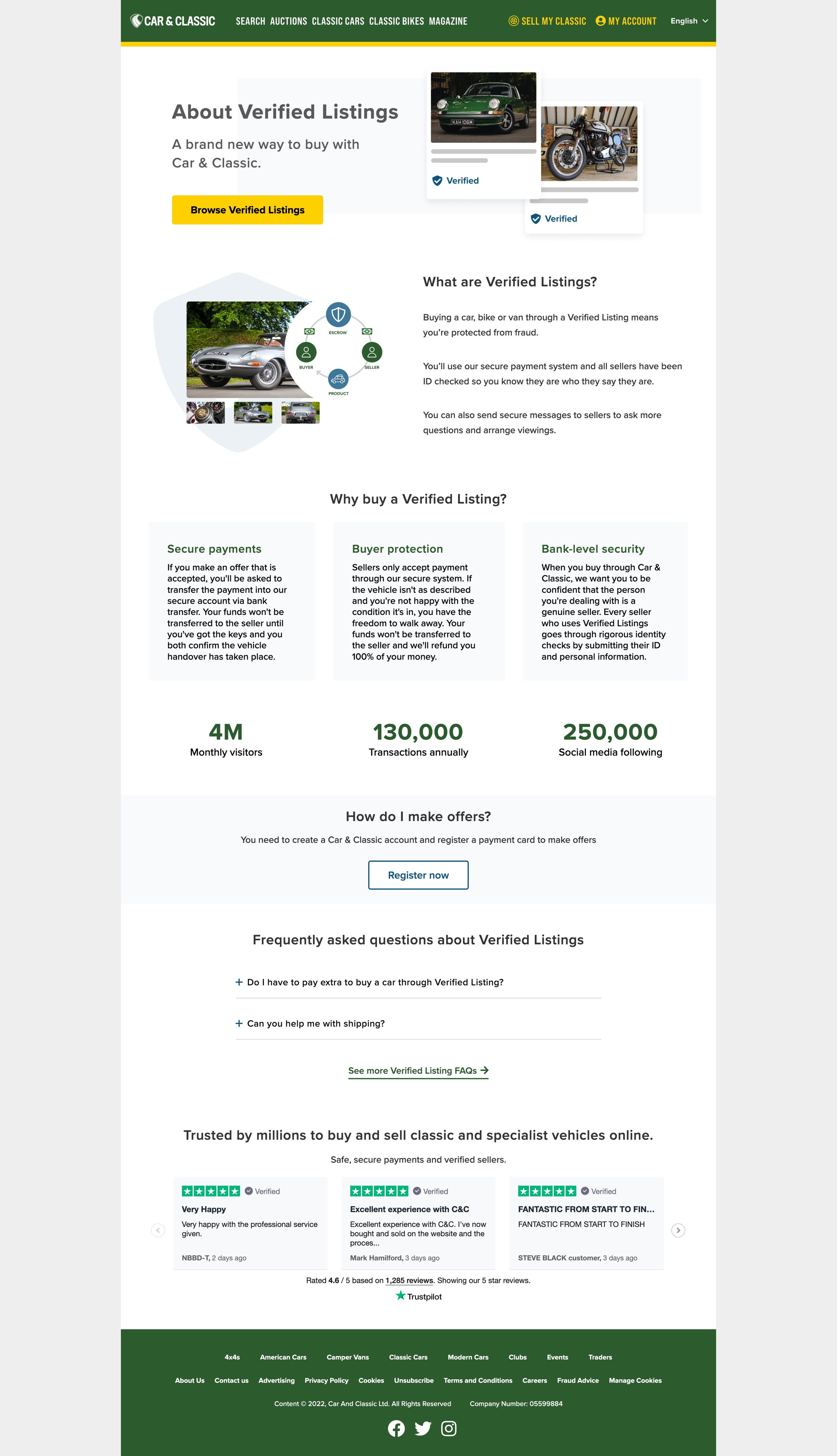 Web page for new product "Verified Listing" - this formed part of the GTM plan for the new product across several EMEA markets. 