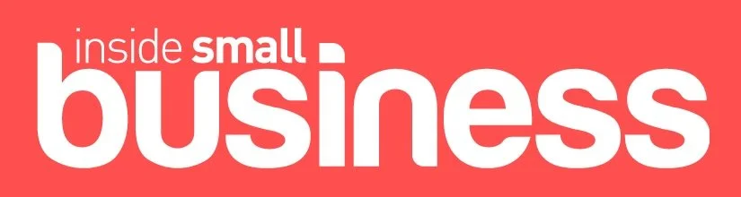 "inside small business" text on red background