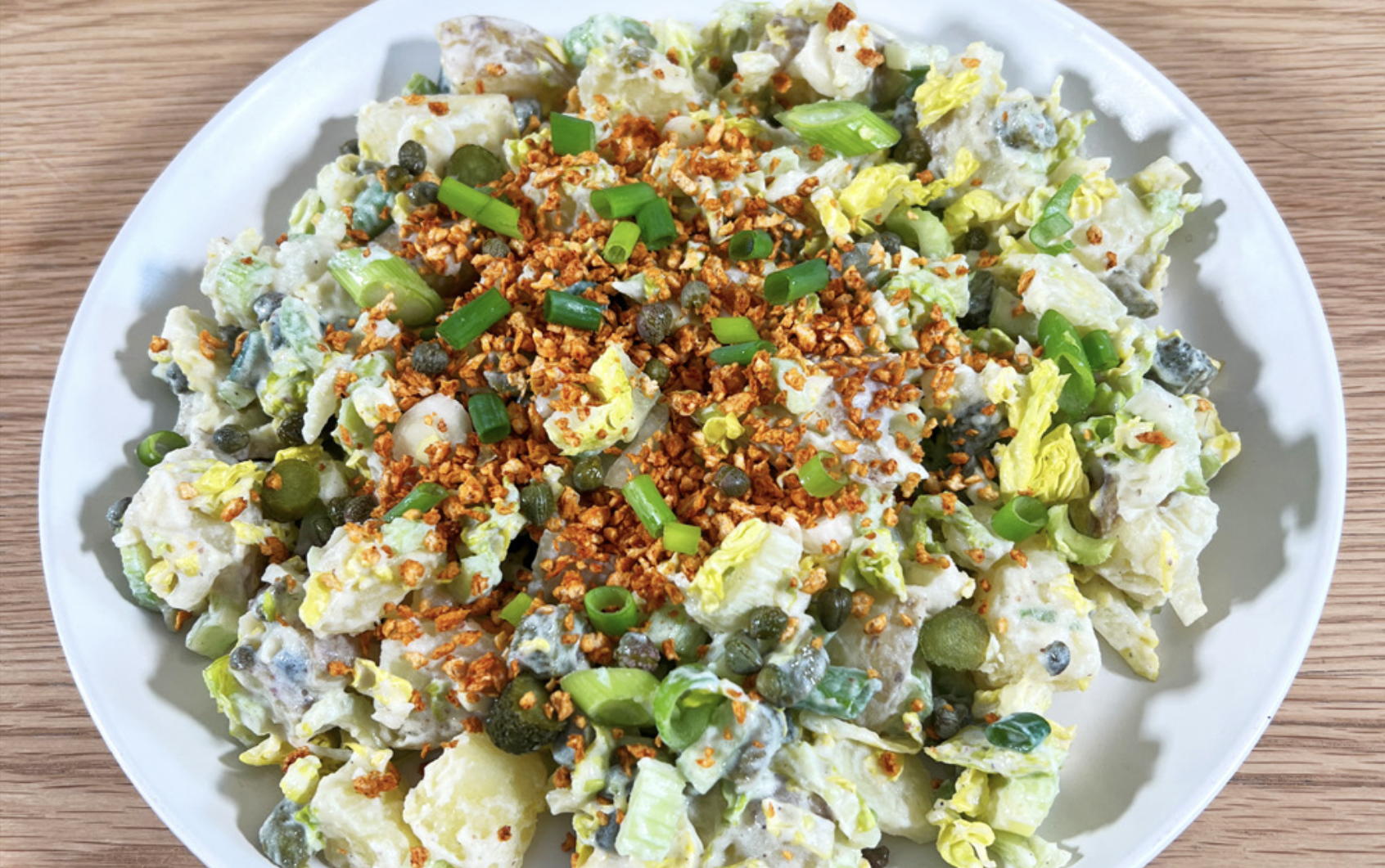 Potato Salad With Crunchy ‘Bacon’ Pieces