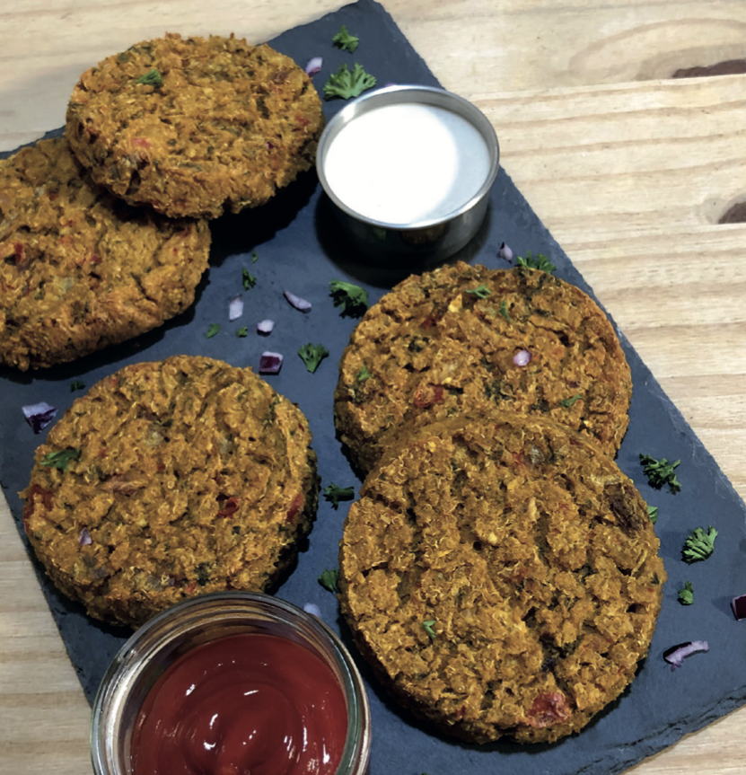Quinoa and chickpea burgers