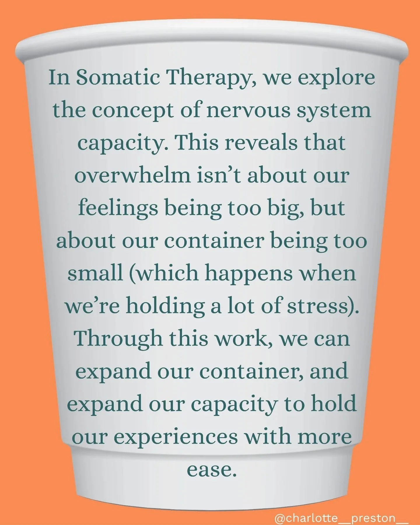 Have you ever noticed how your ability to handle life's hard things varies from day to day? This fluctuation is normal. But we also have a baseline nervous system capacity.

Think of it like a container that has both a foundation size (your baseline 