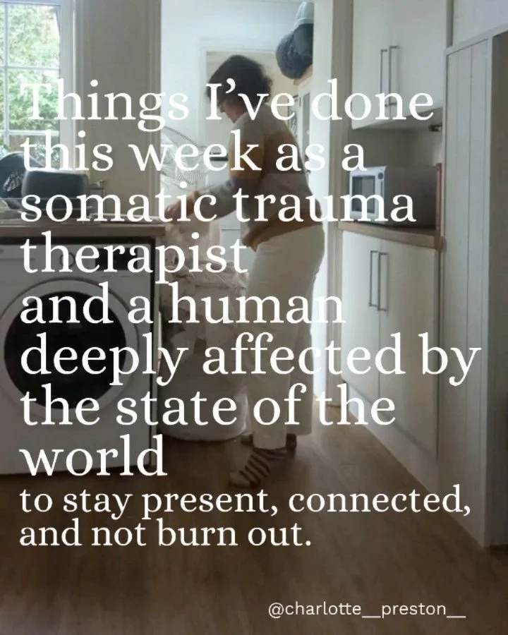 Lately we've been processing collective horror. It's a lot for anyone to hold. And this process of being present and witnessing it, I believe, is bringing necessary shifts in consciousness. Bringing light to what previously was hidden. 

These practi