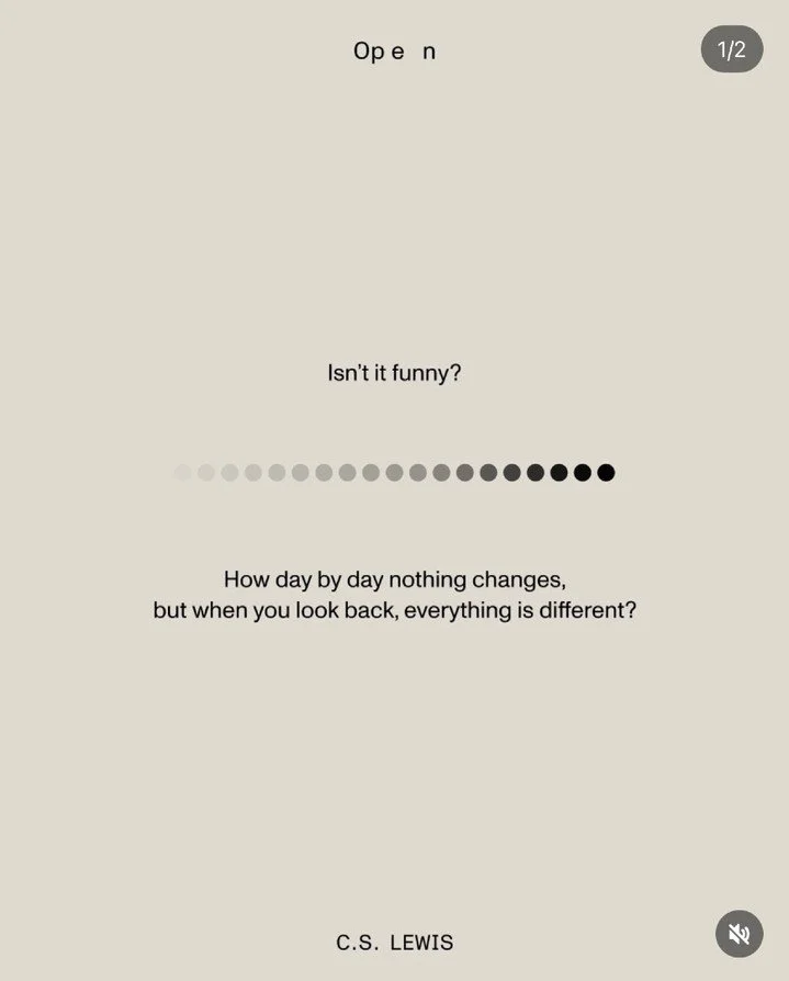 Most change doesn&rsquo;t feel dramatic.

It&rsquo;s subtle. Repetitive. Easy to overlook.

Day to day, it can feel like nothing is shifting.
But zoom out&hellip; and you realize you&rsquo;re thinking differently, reacting differently, living differe
