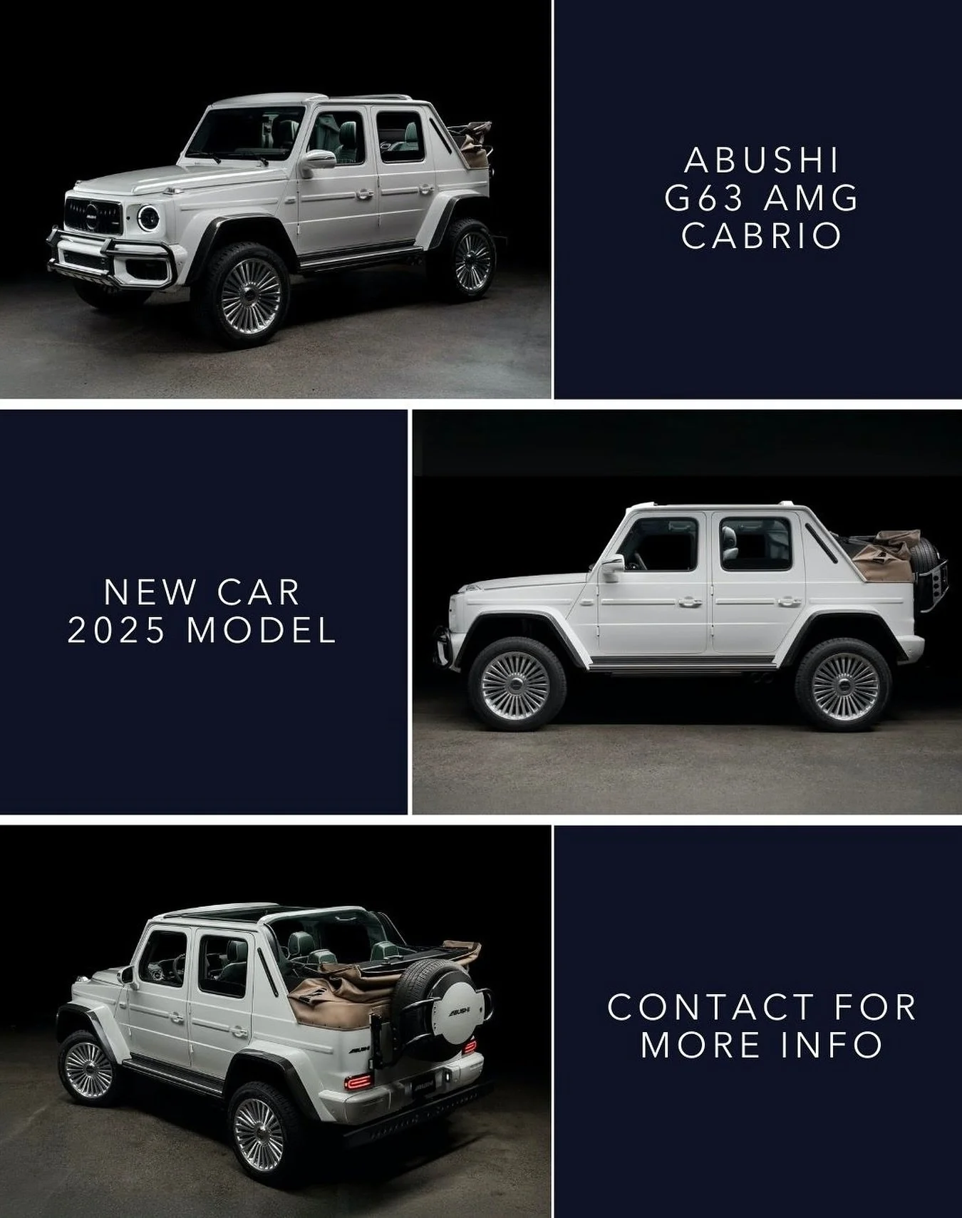 🇬🇧 Mercedes-Benz has officially announced that a new G-Class Cabrio will be coming. But you do not need to wait. Isla Cars Ibiza already brings you the exclusive Abushi G-Cabrio, built on the brand new 2025 G-Class model and transformed into a full
