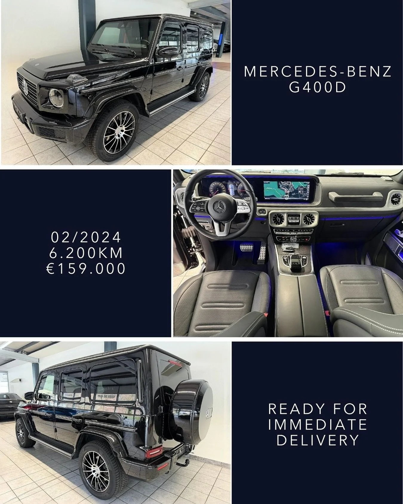 🇬🇧 Ready for immediate delivery - Mercedes-Benz G400d, 02/2024, 6.200km, &euro;159.000. Fast &amp; Carefree delivery to your home with Spanish registration. Contact for more information +34678486817 / hello@islacarsibiza.com

🇪🇸 Entrega inmediata