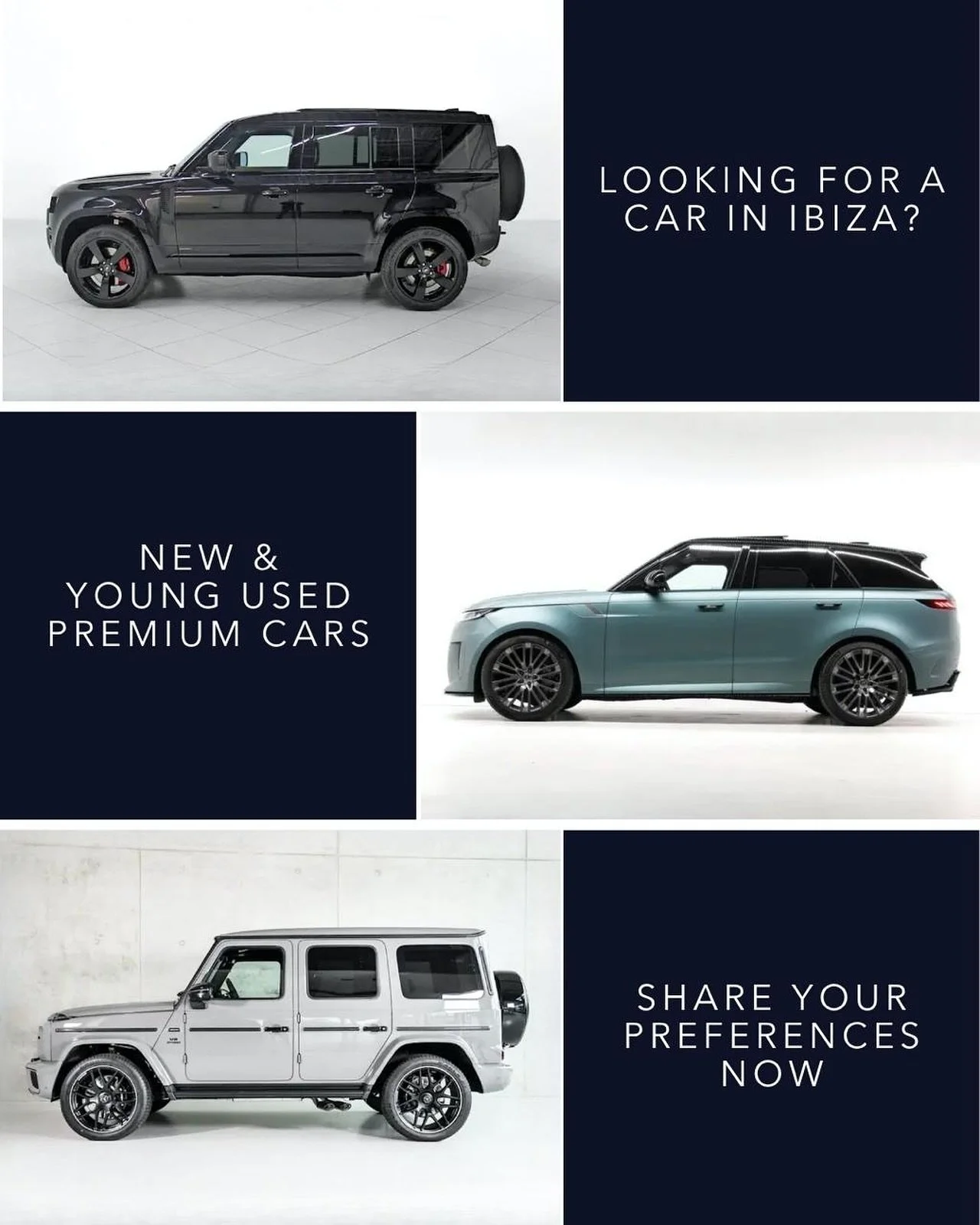 🇬🇧 Looking for a car in Ibiza? At Isla Cars Ibiza we have built a solid reputation by sourcing and delivering premium cars to clients all over the island. From G-Class and Defenders to Porsche 911 and Range Rover, we work with a trusted European ne