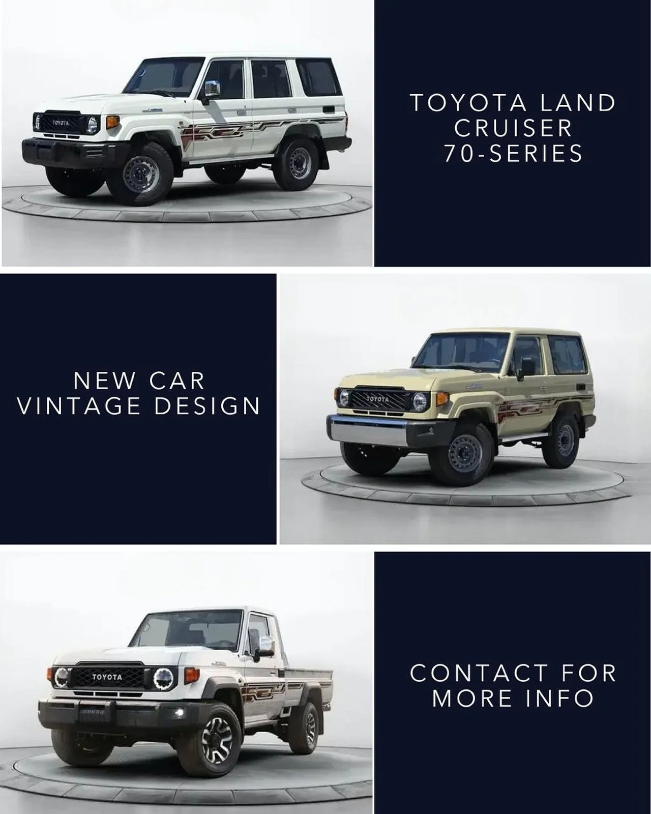 🇬🇧 The Toyota Land Cruiser 70-Series. A legend reborn. This is not a used car with history, this is a brand-new vehicle built with vintage design and unstoppable capability. Since 1984 the 70-Series has been the symbol of durability, simplicity and