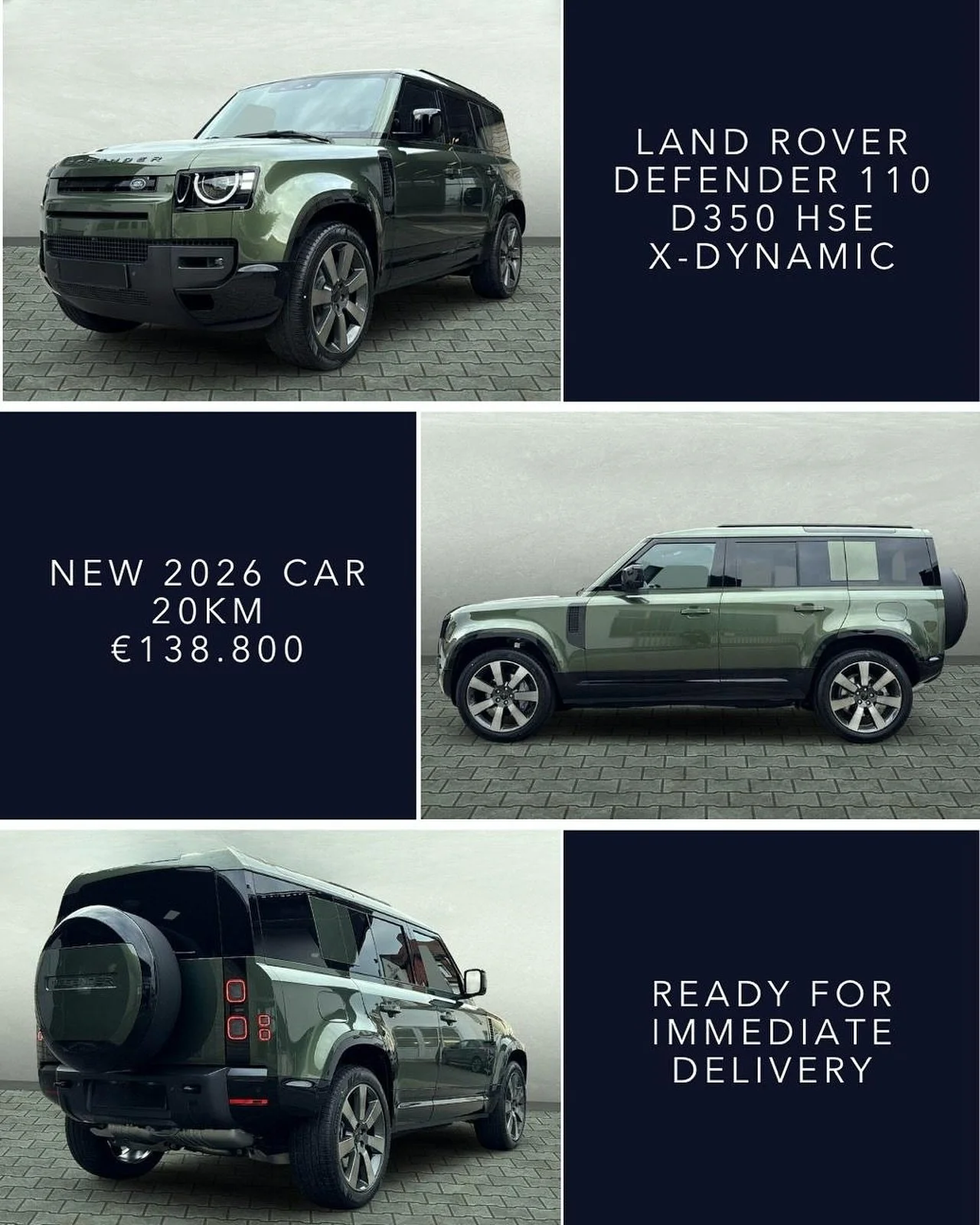 🇬🇧 NEW 2026 COLOR AND ENGINE. Brand new Land Rover Defender 110 D350 HSE X-Dynamic in the new Woolstone Green color. Equipped with the latest D350 engine and ready for immediate delivery at Isla Cars Ibiza. Contact for more information +34678486817
