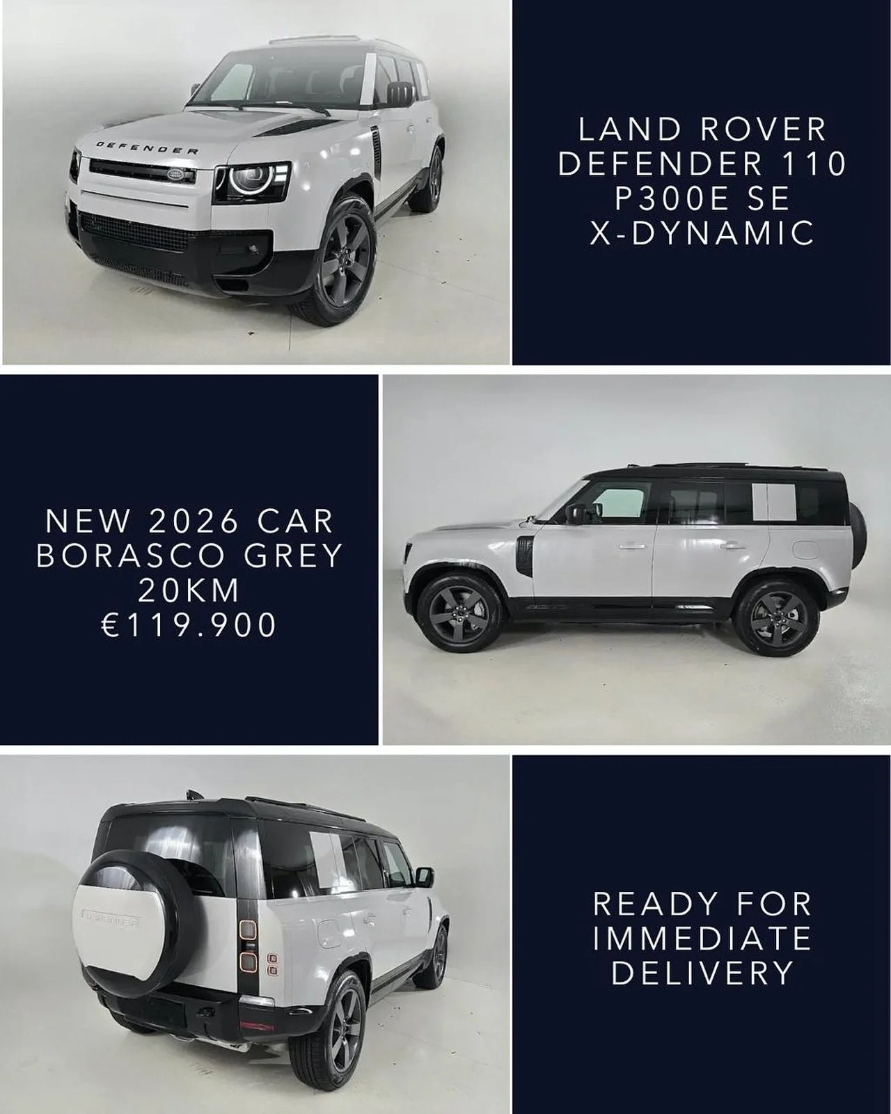 🇬🇧 NEW 2026 COLOR - Brand new Land Rover Defender 110 P300e SE X-Dynamic in the new Borasco Grey color. Ready for immediate delivery with Spanish registration. Contact for more information +34678486817 / hello@islacarsibiza.com

🇪🇸 NUEVO COLOR 20