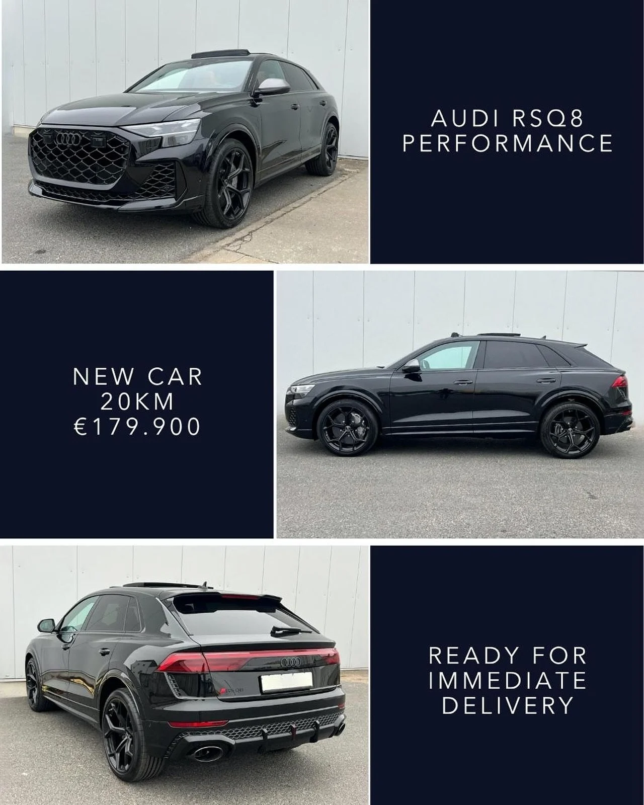 🇬🇧 Ready for immediate delivery - Audi RSQ8 Performance, new car, 20km, &euro;179.900. Fast &amp; Carefree delivery to your home with Spanish registration. Contact for more information +34678486817 / hello@islacarsibiza.com

🇪🇸 Listo para entrega