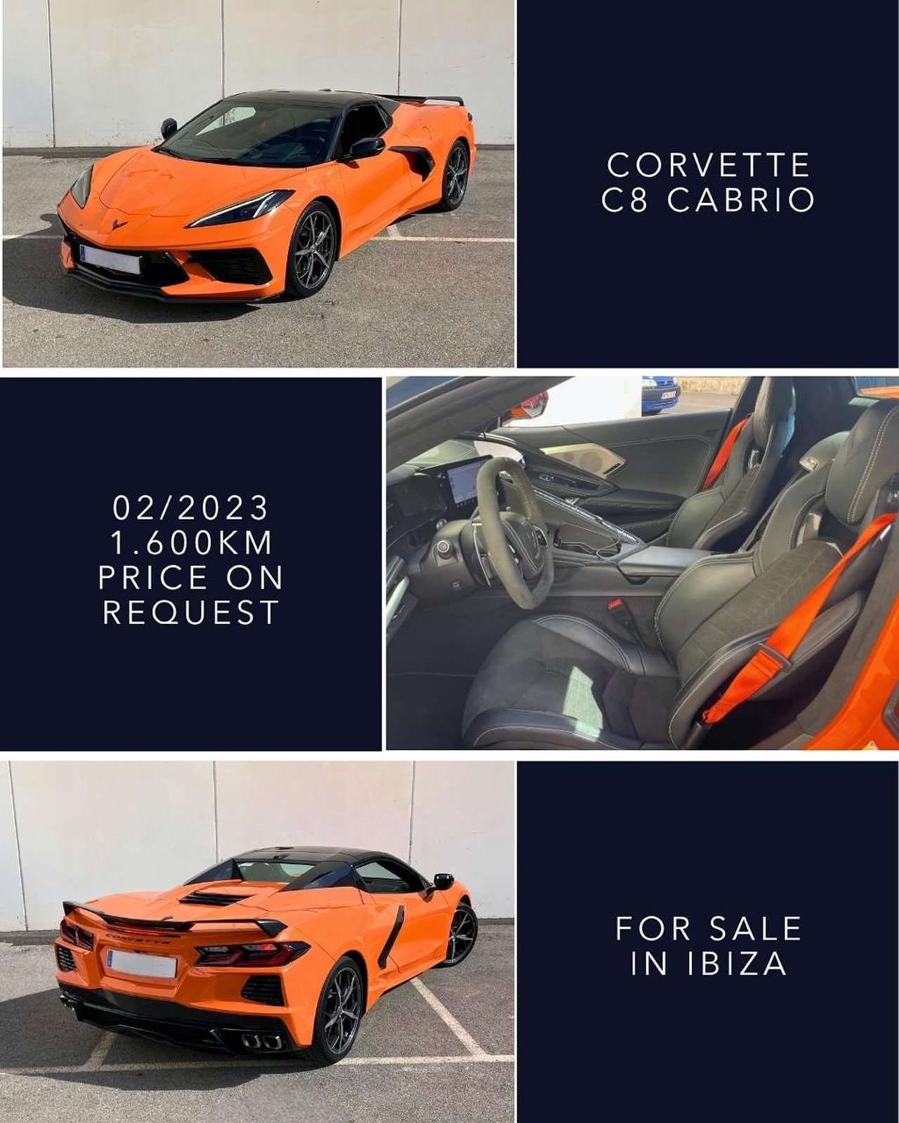 🇬🇧 FOR SALE IN IBIZA - Corvette C8 Cabrio, 02/2023, 1.600km, Price on Request, Spanish registration. Contact for more information +34678486817 / hello@islacarsibiza.com

🇪🇸 EN VENTA EN IBIZA - Corvette C8 Cabrio, 02/2023, 1.600 km, Precio a consu