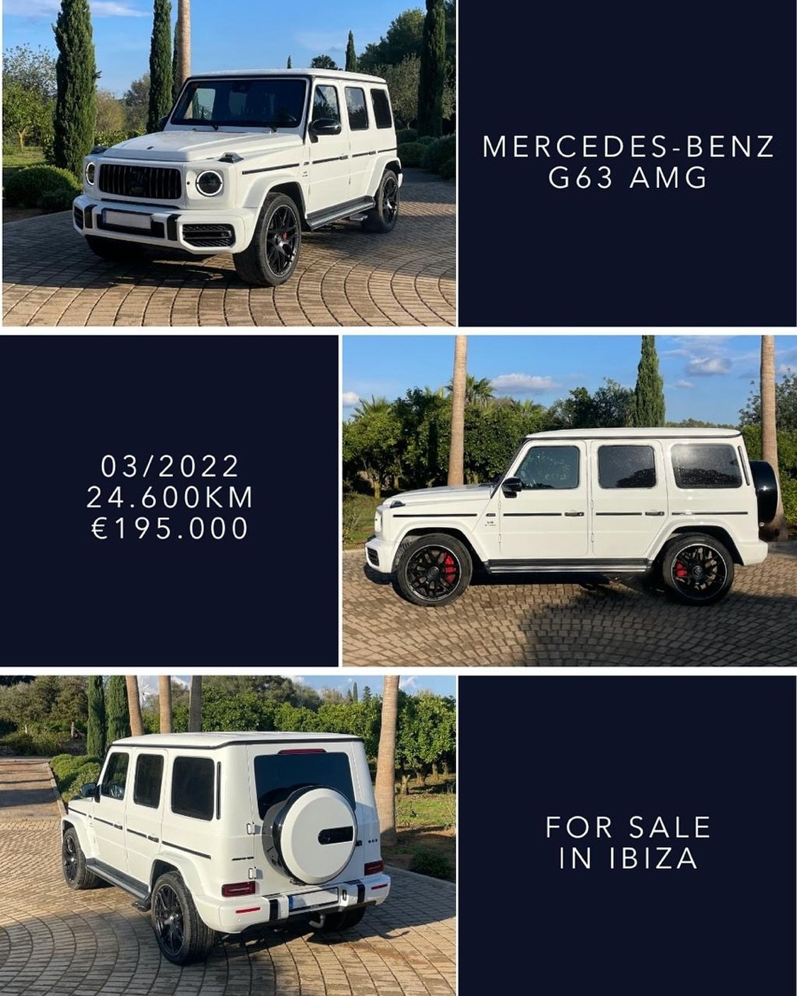 🇬🇧 FOR SALE IN IBIZA, Mercedes-Benz G63 AMG, 03/2022, 24.800km, &euro;195.000, Polar White, Black Superior Interior, fully equipped with Spanish registration. Contact for more information +34678486817 / hello@islacarsibiza.com 

🇪🇸 EN VENTA EN IB