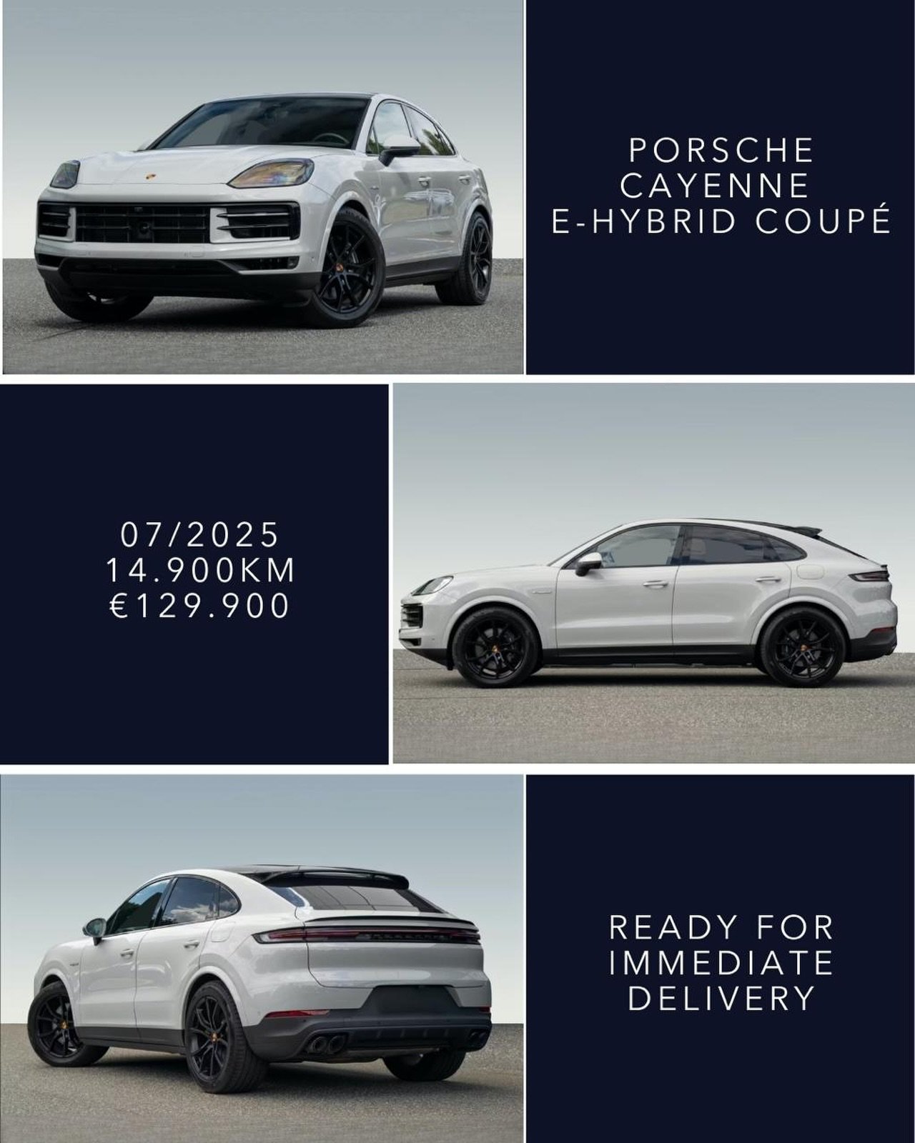 🇬🇧 Porsche Cayenne E-Hybrid Coup&eacute; with 21&rdquo; Exclusive Design wheels, adaptive air suspension with PASM, sport exhaust system, Bose sound system, head up display and privacy glass, 07/2025, 14.900 KM, &euro;129.900, ready for immediate d