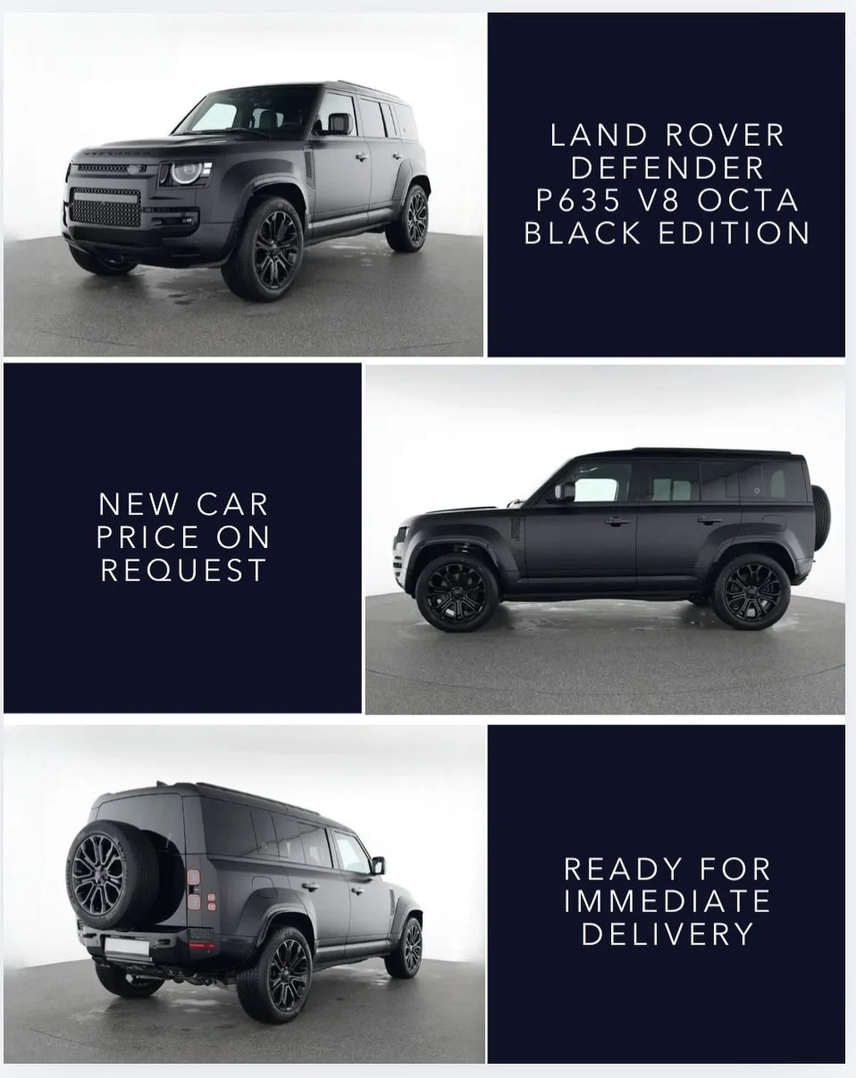 🇬🇧 NEW LAND ROVER DEFENDER OCTA BLACK EDITION &ndash; The newest and most extreme Defender ever built. 4.4 V8 Twin Turbo with 635PS, OCTA 6D Dynamics suspension and unmistakable blacked out presence. This is the new Black Edition, normally subject 