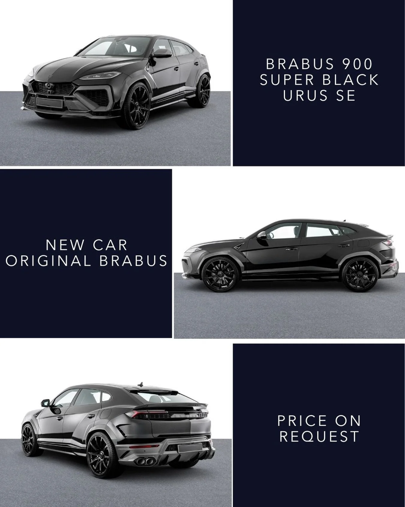 🇬🇧 BRABUS 900 SUPERBLACK URUS SE. A fully original new BRABUS build, finished in Nero Noctis with full carbon exterior package and 24&rdquo; Monoblock Z wheels. Powered by the BRABUS 900 performance upgrade delivering 900 hp and 1050 Nm, 0-100 in 3