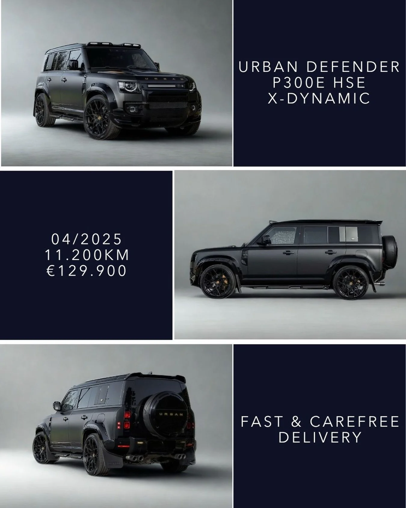 🇬🇧 FULLY ROAD-LEGAL IN SPAIN &ndash; Land Rover Defender 110 P300e Urban Edition 04/2025, 11.200 km, &euro;129.900.

What makes this car truly special is not only the Urban build itself, but also the fact that we can deliver it fully road-legal and