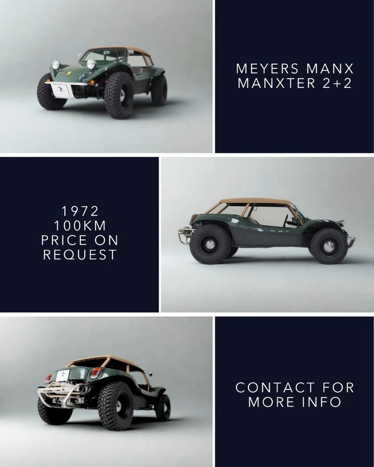 🇬🇧 MEYERS MANX MANXTER 2+2. A rare and highly collectible Meyers Manxter 2+2, now available on Ibiza. Originally designed by Bruce Meyers, the Meyers Manx became a worldwide symbol of California culture in the 1960&rsquo;s and today genuine Manxter