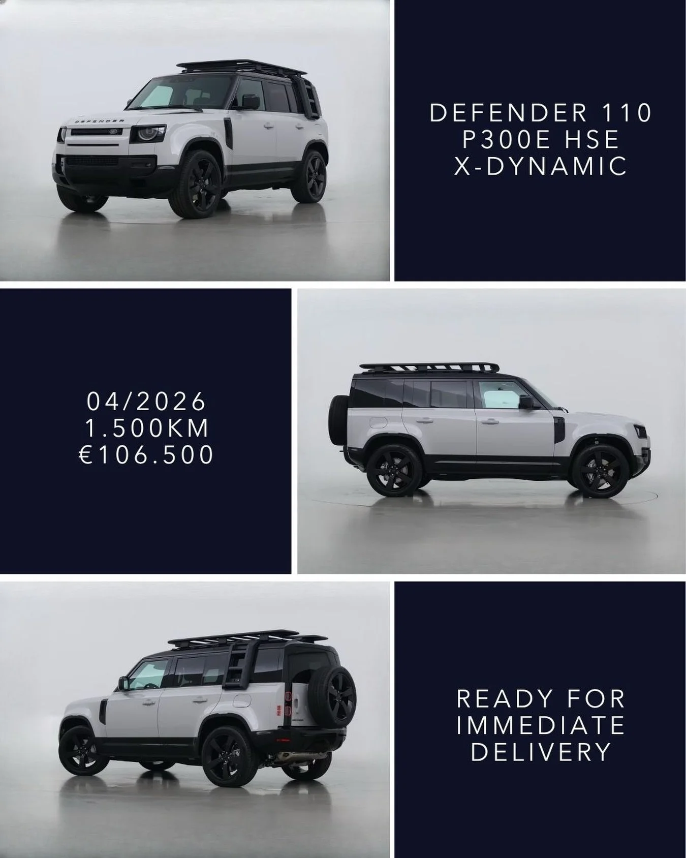 🇬🇧 Finished in the new Borasco Grey, this Model Year 2026 Defender 110 P300e X-Dynamic HSE strikes the perfect balance between luxury and capability. Equipped with the Explorer Pack, Black Exterior Pack, 22-inch Gloss Black wheels, and a high-spec 