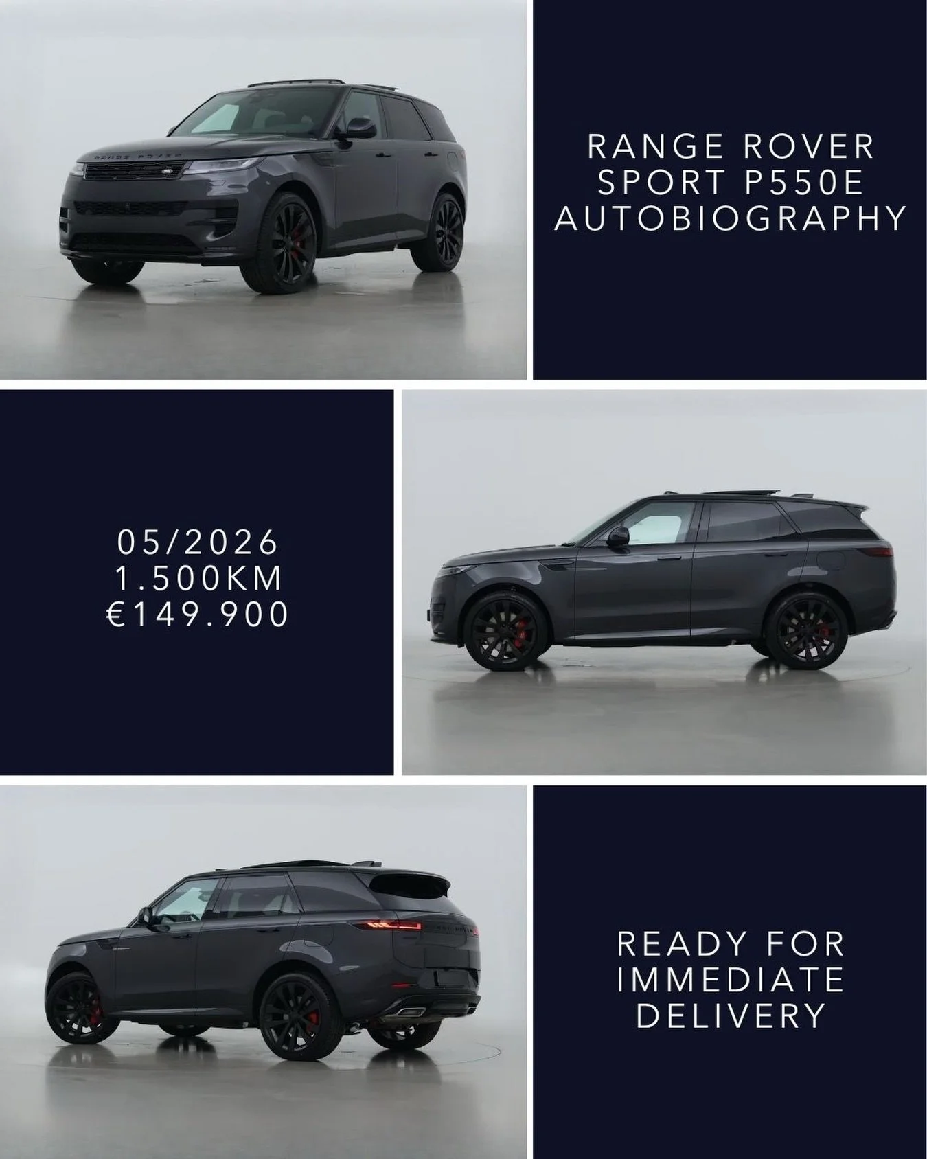 🇬🇧 RANGE ROVER SPORT P550e AUTOBIOGRAPHY. Skip long dealership delivery times with this exceptionally specified example, available for immediate delivery on Spanish registration to your doorstep. First registered 05/2026 with only 1,500 km. Finishe