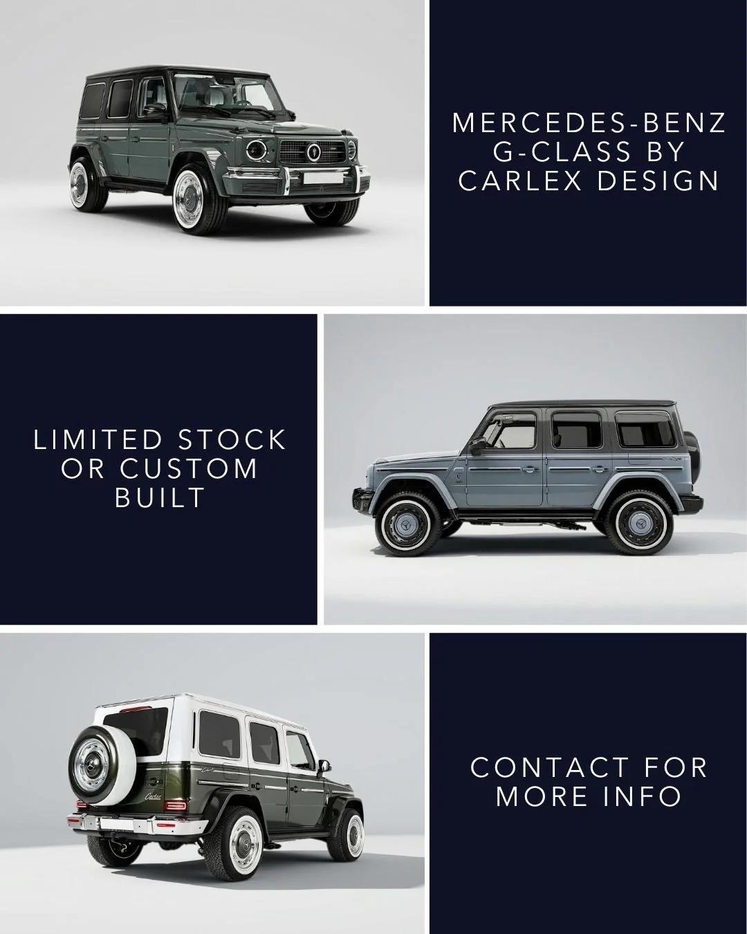 🇬🇧 Discover Carlex Design through Isla Cars Ibiza. A different approach to the Mercedes G Class, with vintage styling, handcrafted interiors and exclusive materials. Choose from a limited selection of completed Carlex creations or commission your o