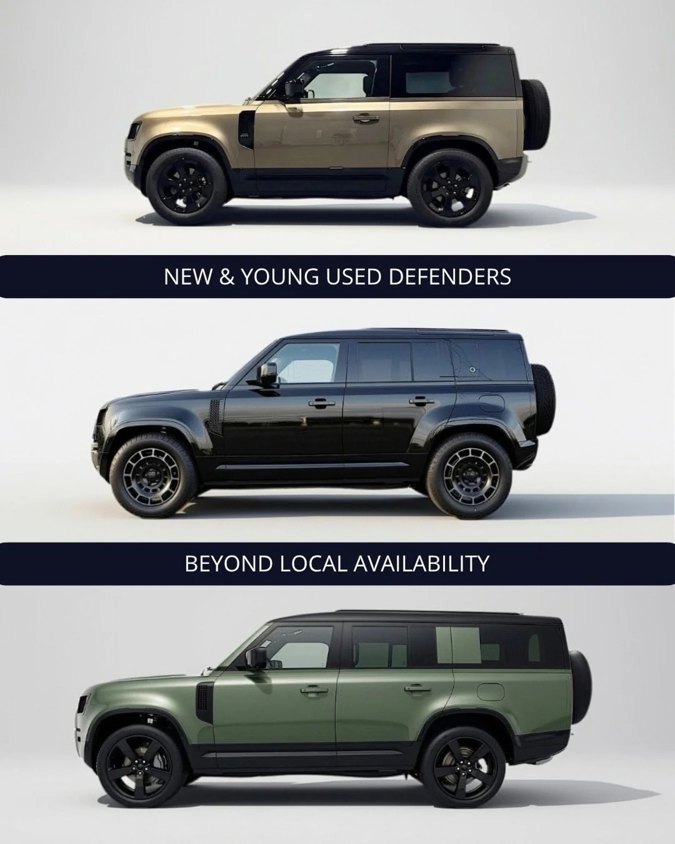 🇬🇧 Looking for a new or young used Land Rover Defender? Through our Land Rover suppliers across Europe, Isla Cars Ibiza gives you access to a much wider choice of Defender 90, 110 and 130 models. From young used vehicles with official manufacturer 