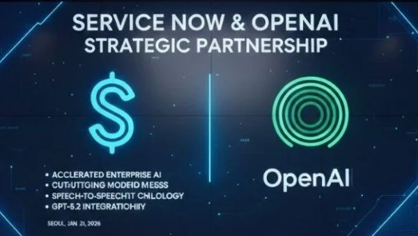 서비스나우 및 오픈AI, 기업 AI 성과 고도화 및 가속화 위한 전략적 협력 발표