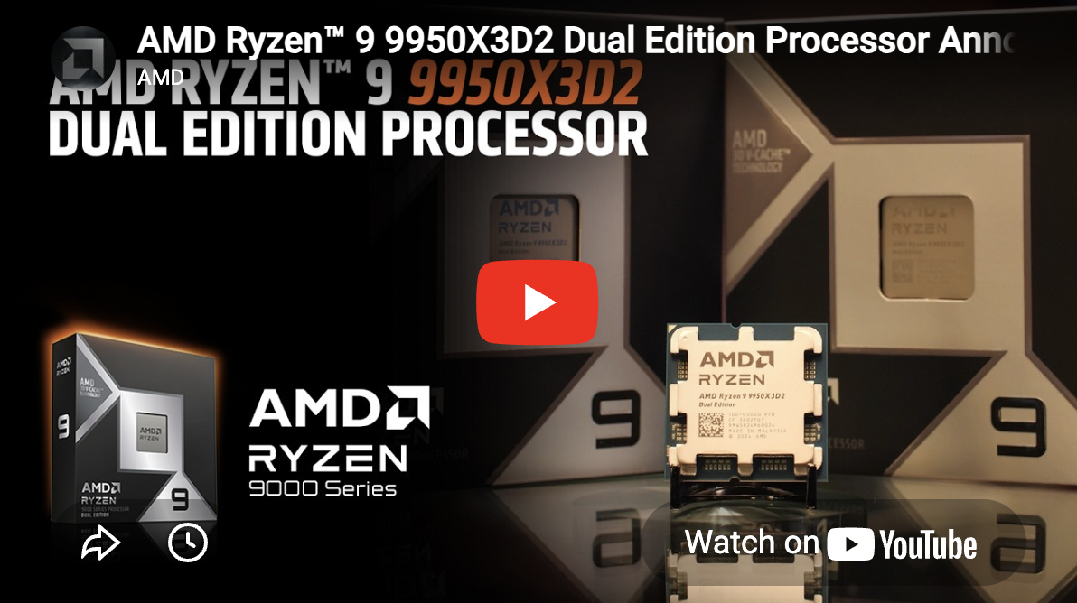 AMD, 개발자 및 크리에이터를 위한 라이젠 9 9950X3D2 공개