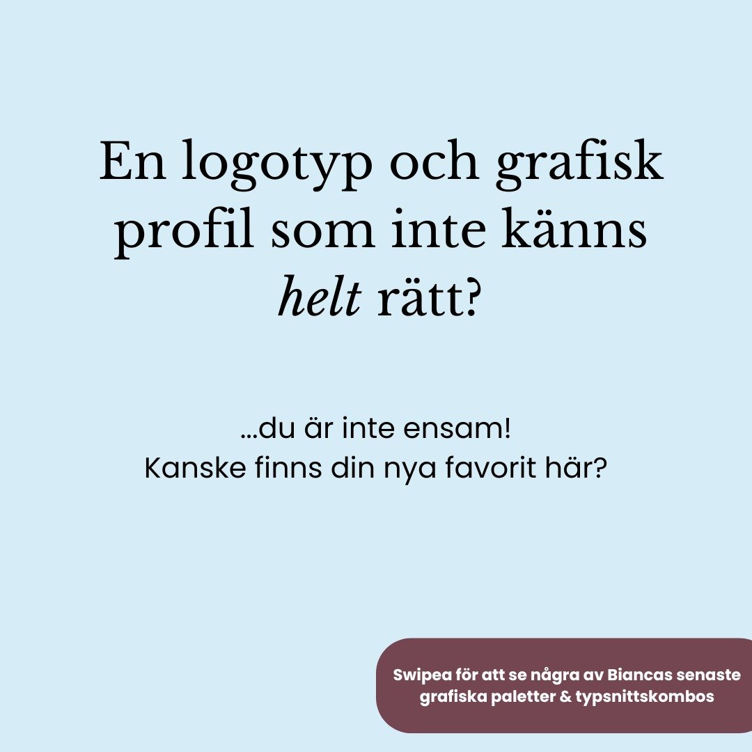 Erkänner...👋🏽
Jag kan nörda ner mig totalt i logotyper och grafiska paletter. Det är något speciellt med att mixa typsnitt, färger och detaljer tills allt bara… klickar ✨
Men hur vet man vad som faktiskt känns