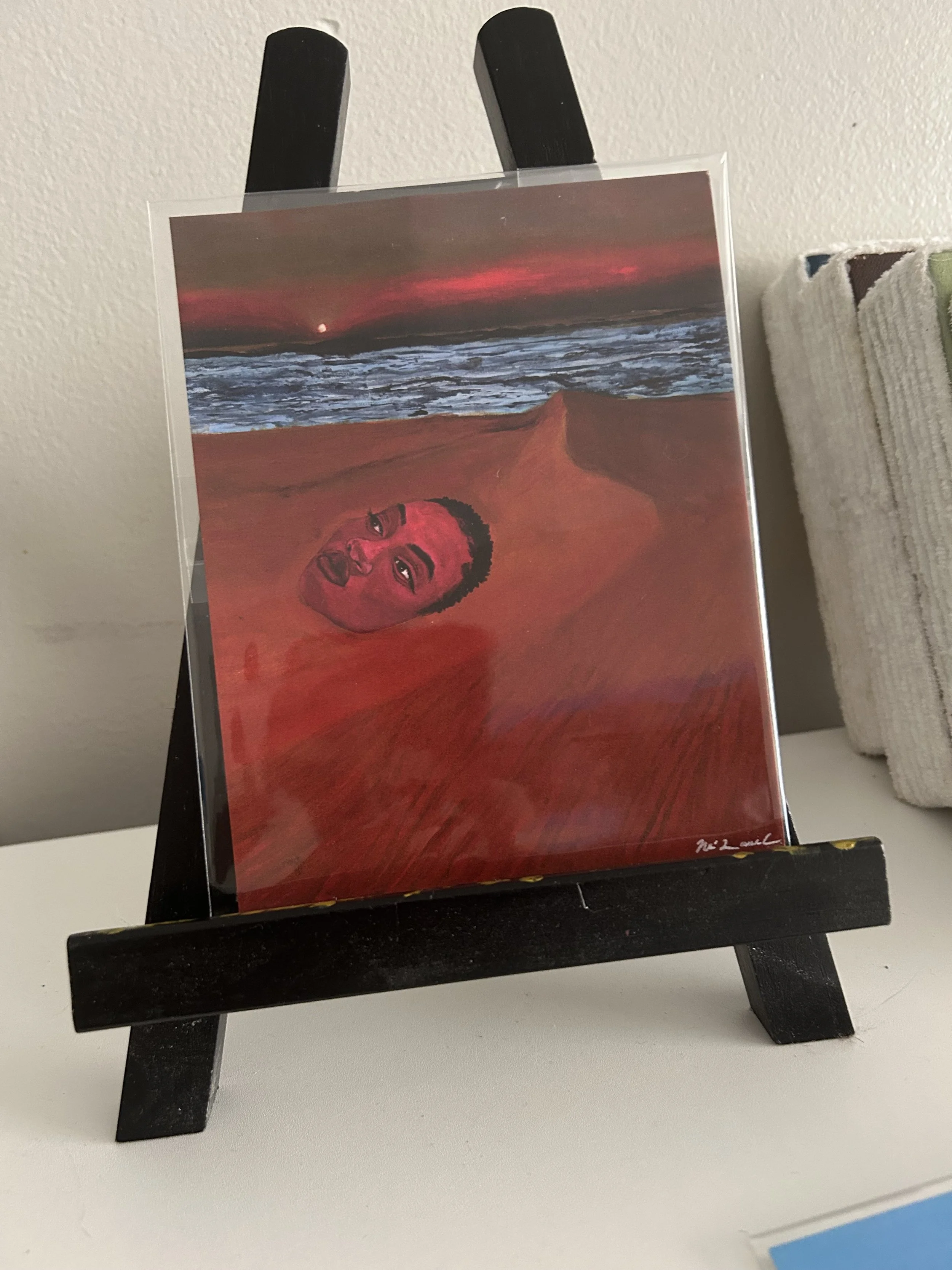 "Face in the Sand" artwork print