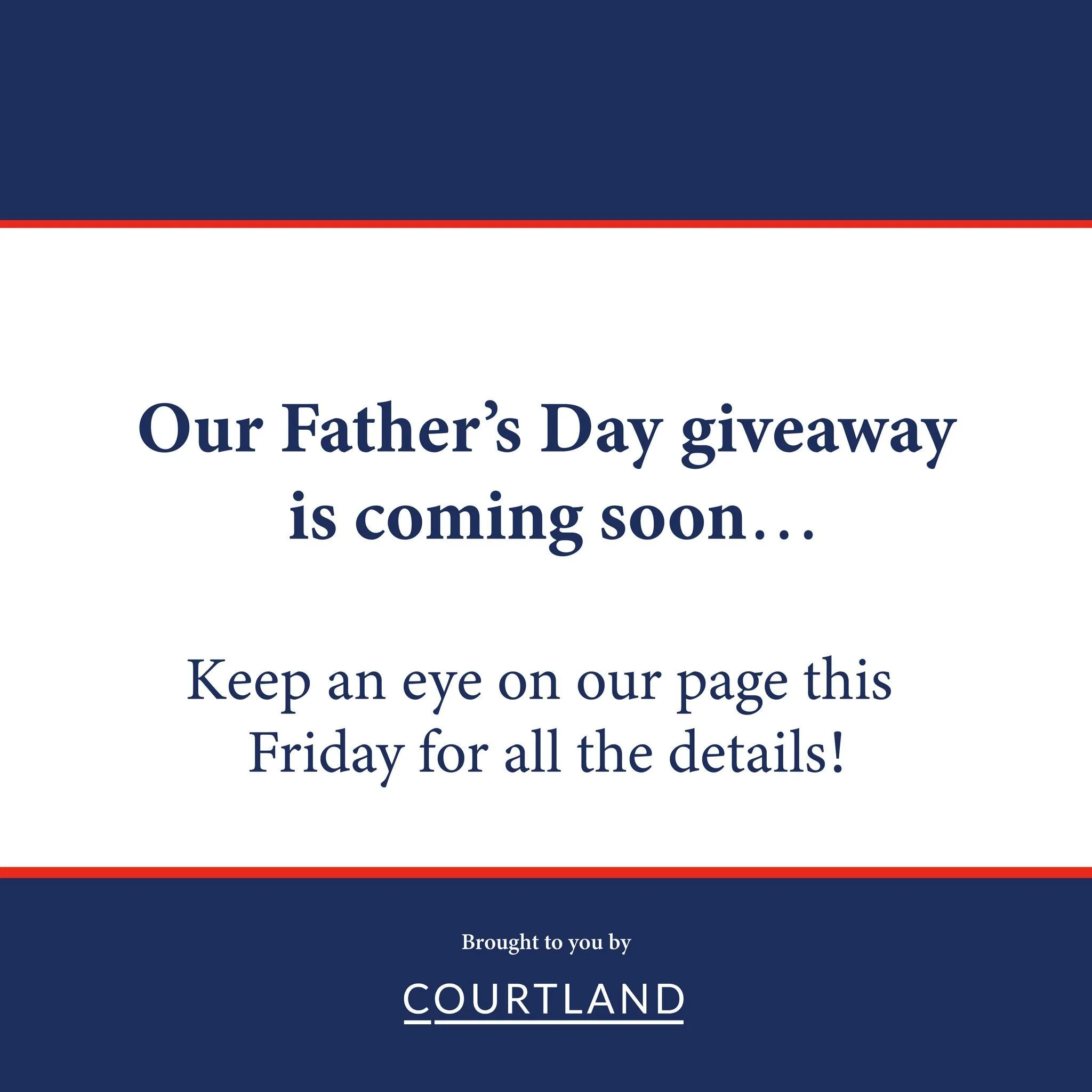 👀 Something special is coming for Father&rsquo;s Day...

We&rsquo;ve got a Father&rsquo;s Day giveaway on the way, and you won&rsquo;t want to miss it.

Be sure to keep an eye on our page this Friday for all the details! 🎉

#FathersDay #Giveaway #C