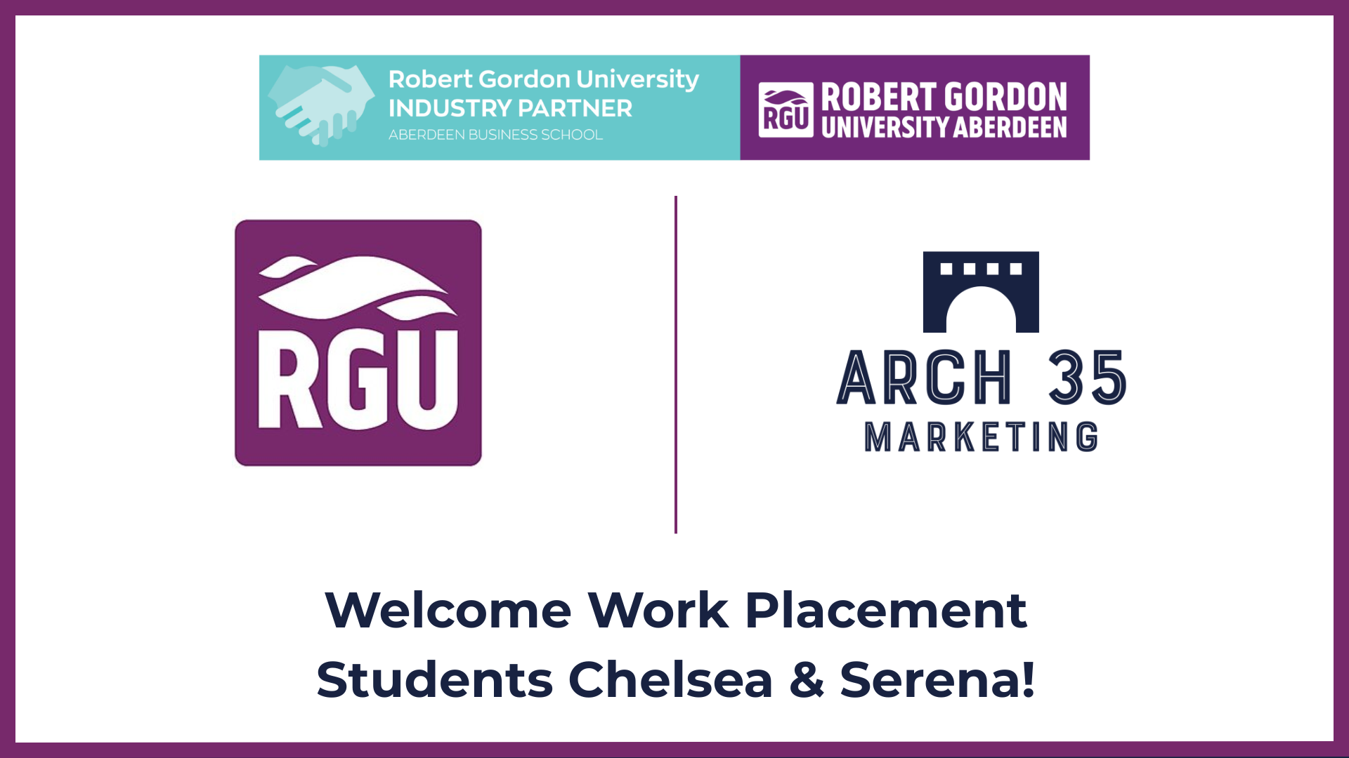 Welcoming Serena and Chelsea to Arch 35 Marketing