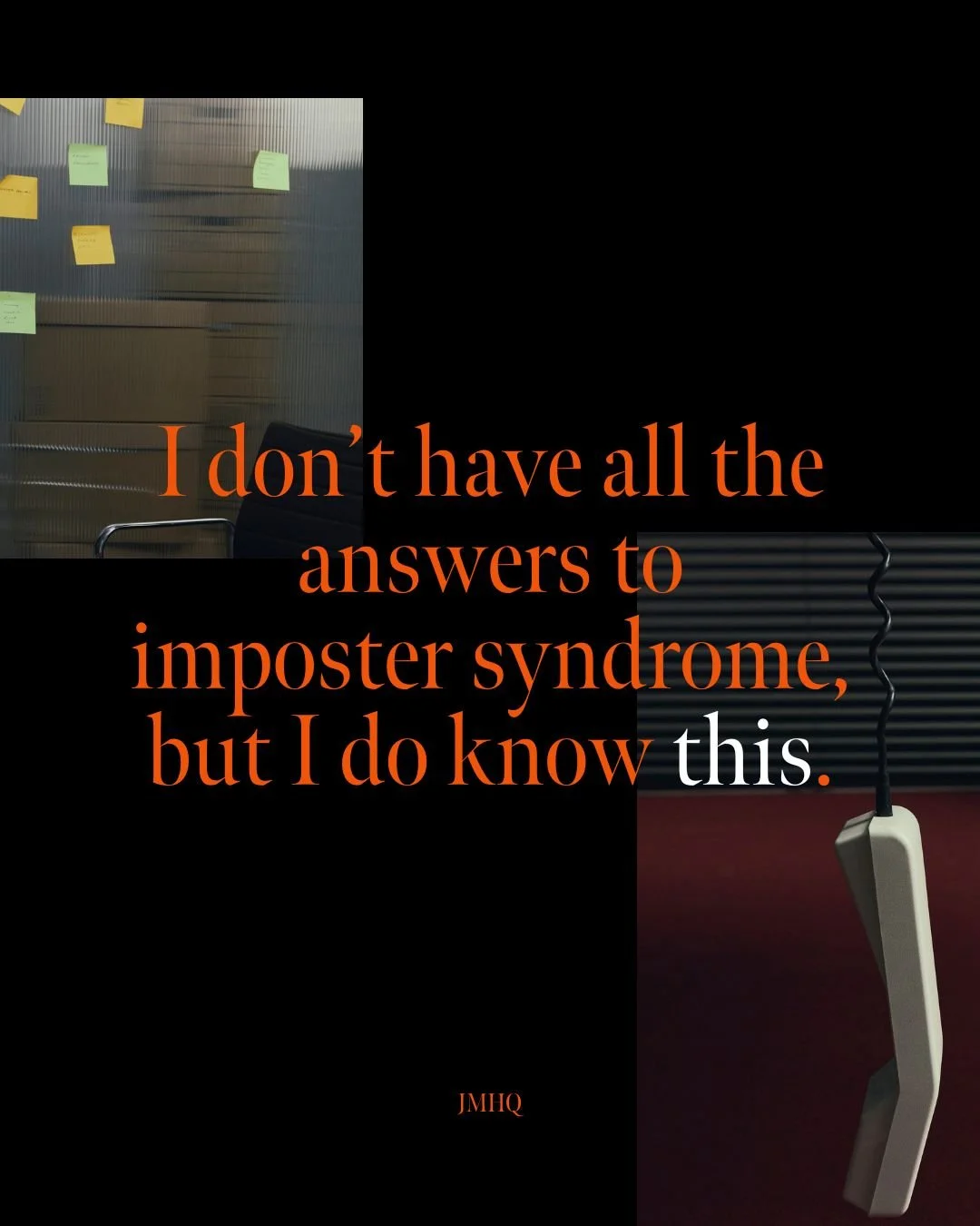 Years ago, I asked someone I considered the top of the tree in paid traffic:

"When does the imposter syndrome go away?"

His answer? "It never does. It just shape-shifts."

I found that comforting and depressing in equal measure.