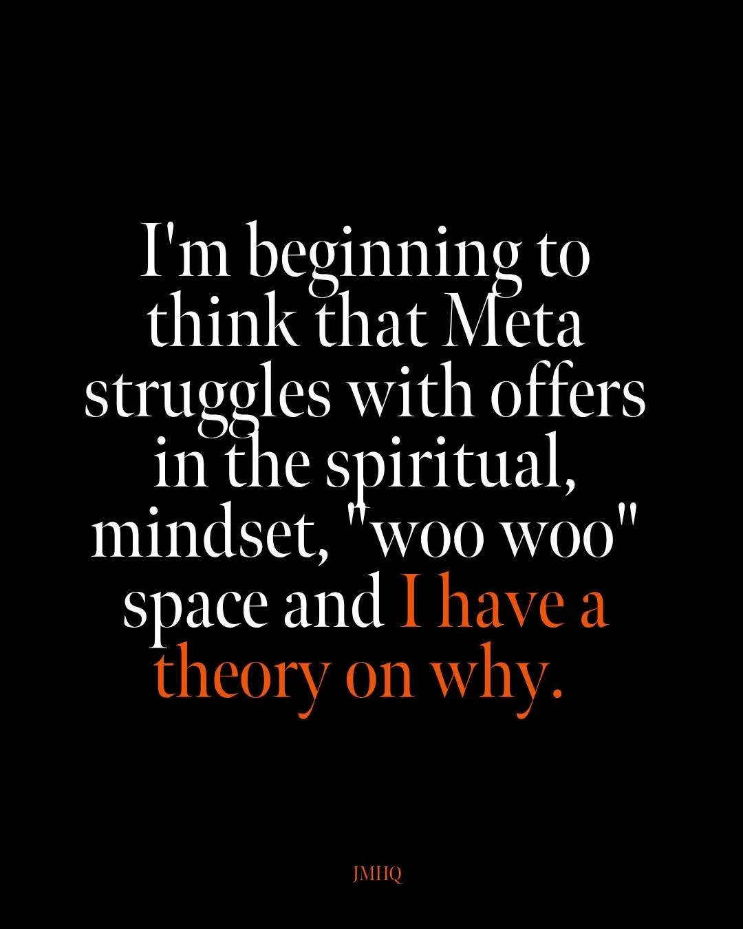 Been watching this pattern play out across spiritual and energy-based niches lately.

High CPMs. Low reach. Especially for low ticket ads. Meta favoring just one ad and neglecting the rest. 

And whilst reviewing several coach's ads in this space wit
