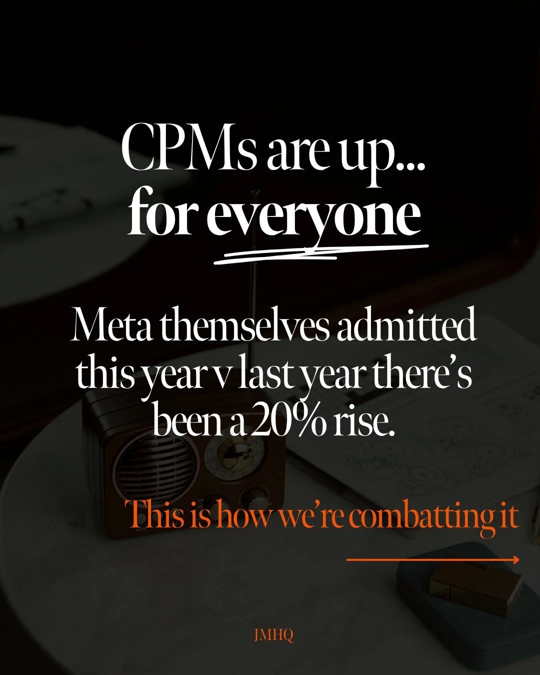 When CPMs go up across the board, Meta gets pickier about what it serves. 

Ads that stop the scroll get cheaper distribution. 
Ads that look like every other ad in the feed get taxed.

And the gap between those two is widening fast.

The coaches spe