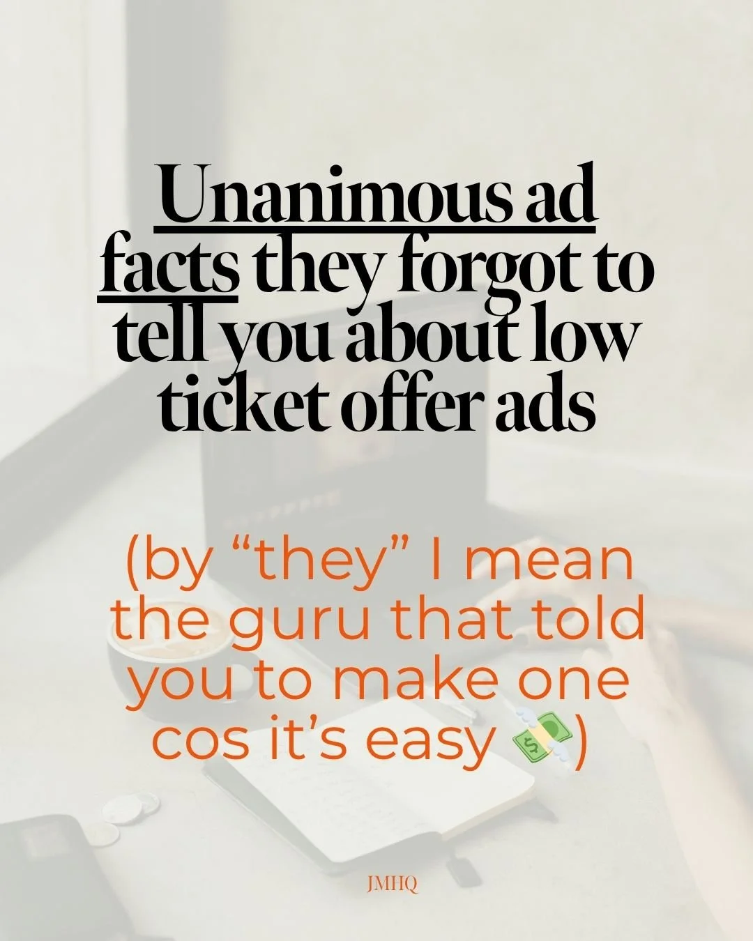 One thing I've noticed about generic online marketing advice is you'll always hear about what worked....and rarely anyone talks about what it took.

You'll see screenshots of the ROAS.
The Stripe notifications.
The "I made $17,482 while cleaning