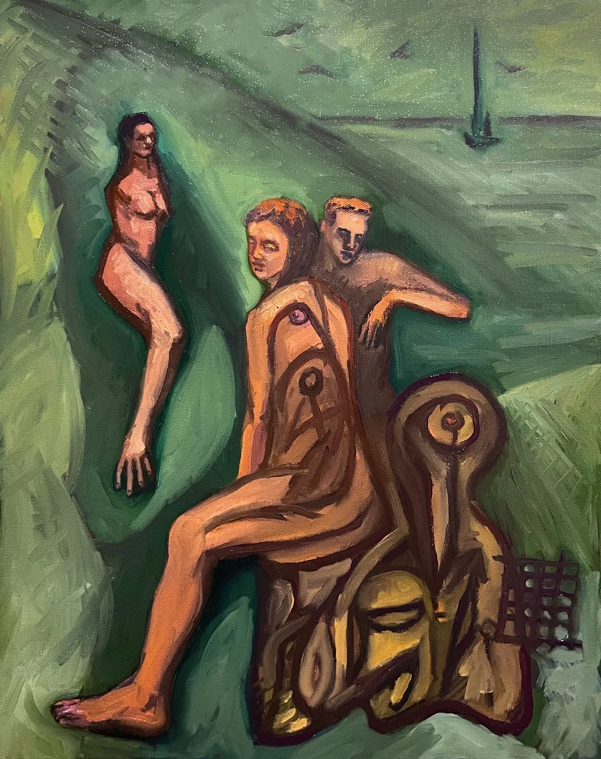 Composition 7/9/2026, 20 x 16 inches, oil on panel
