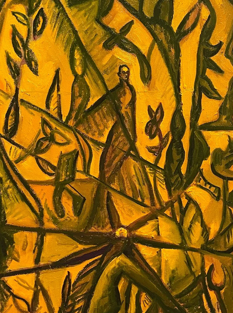 Composition 7/4/2026, 20 x 16 inches, oil on canvas (detail)