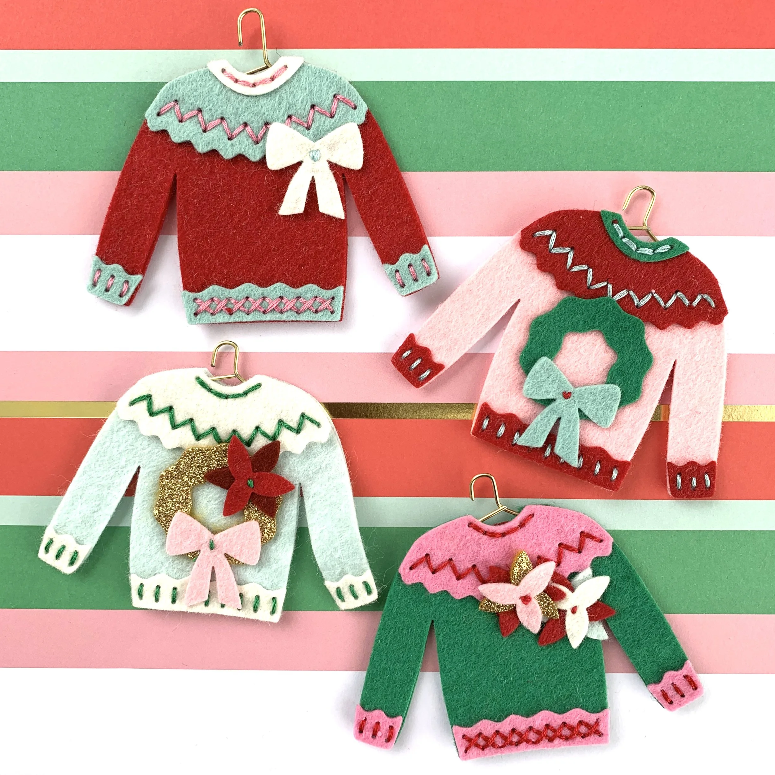 Felt Sweater Ornaments