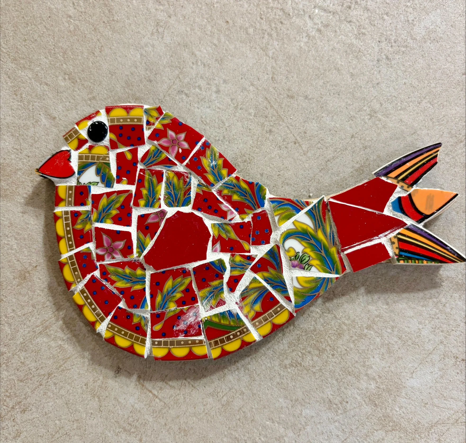 Broken Dish Mosaic Art