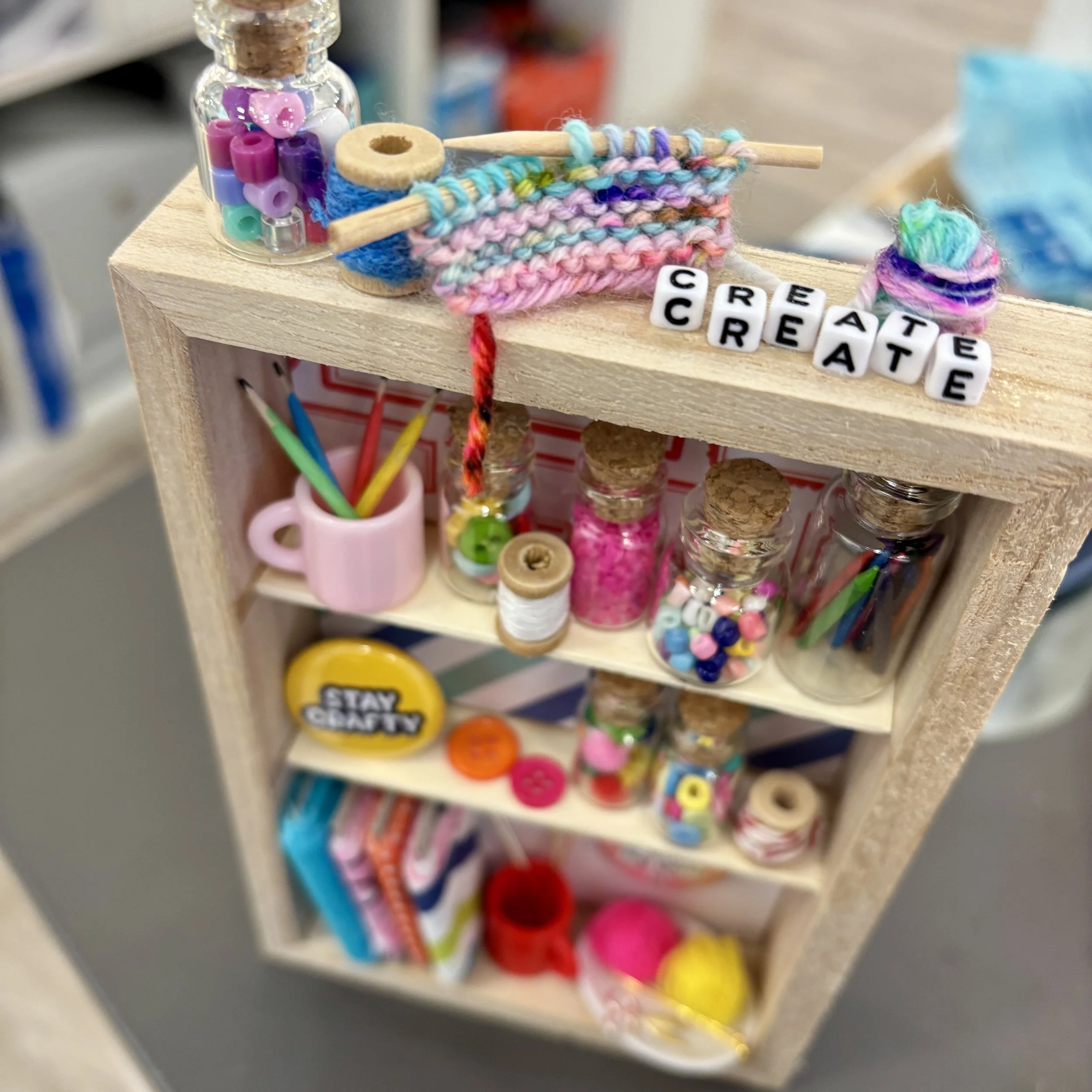 Craft Mini Shelf Mini Craft Room Trinket Shelf — Locally Crafted Workshop