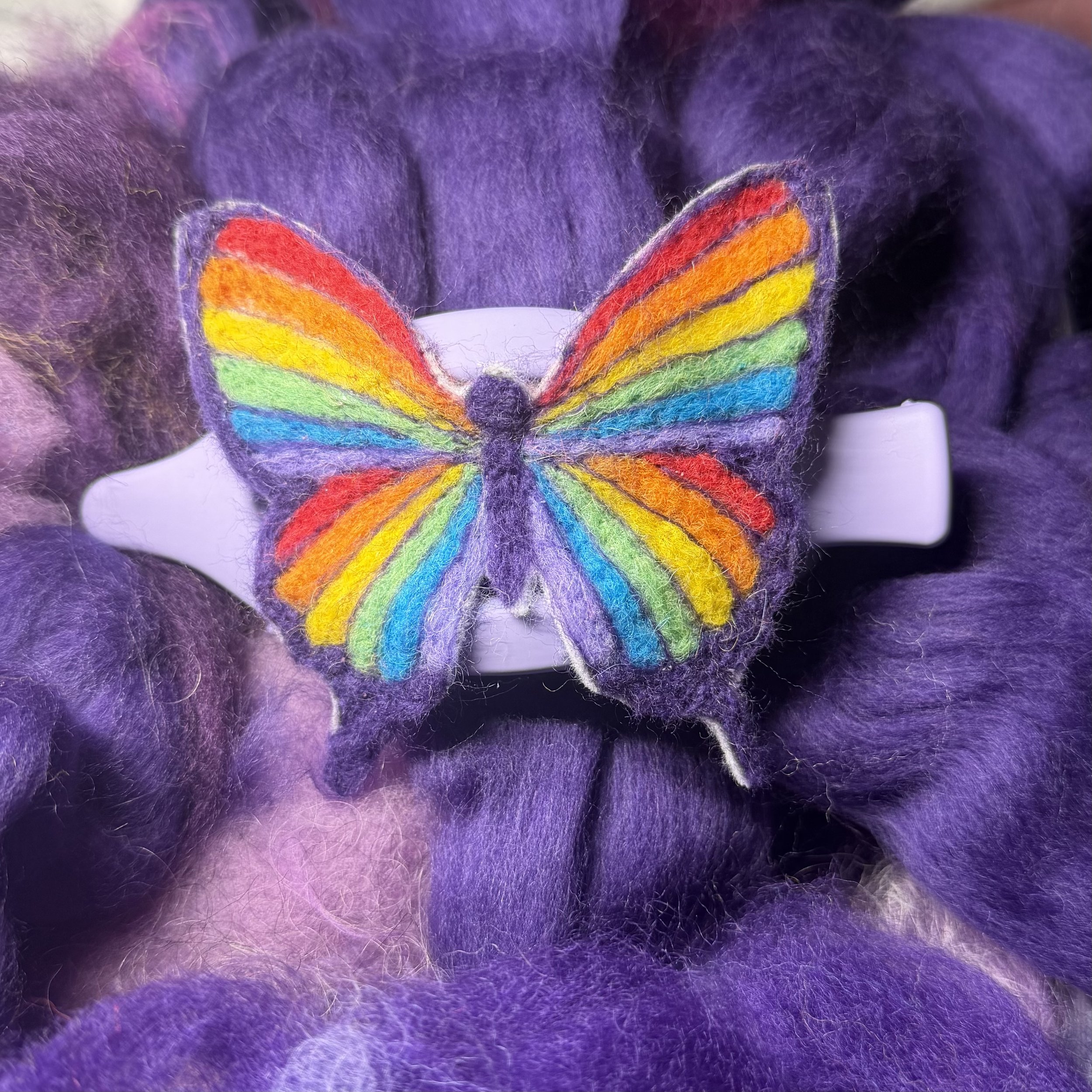 Needle-Felted Pride Clip or Magnet