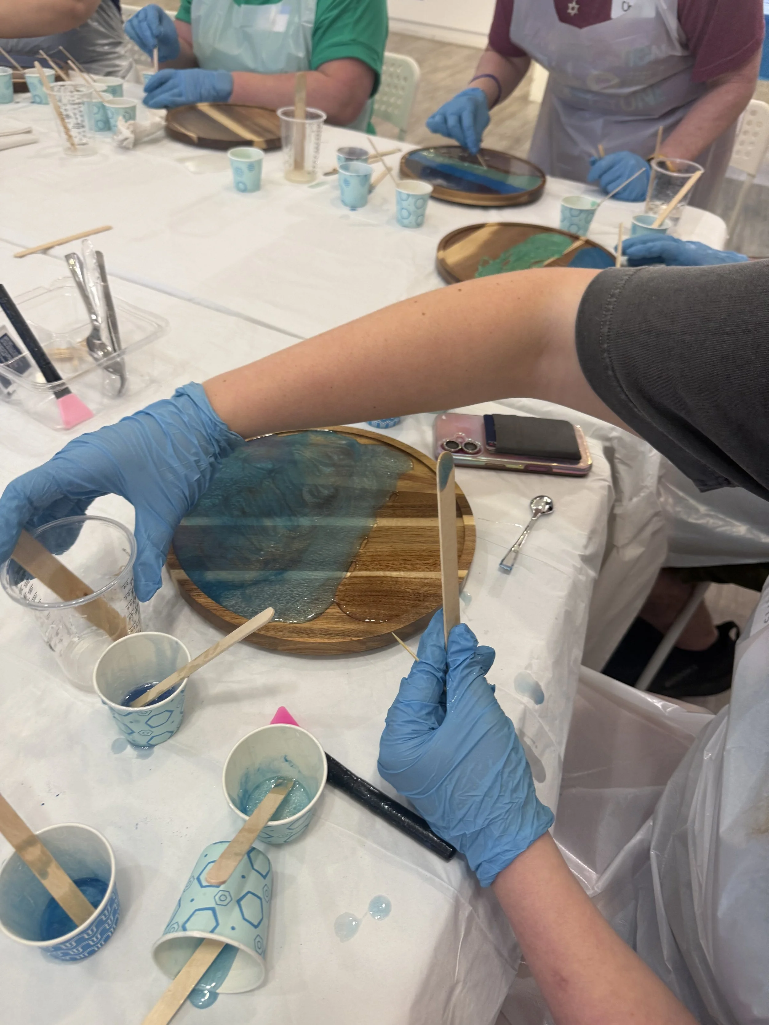 Resin Art Lazy Susan or Plate — Locally Crafted Workshop