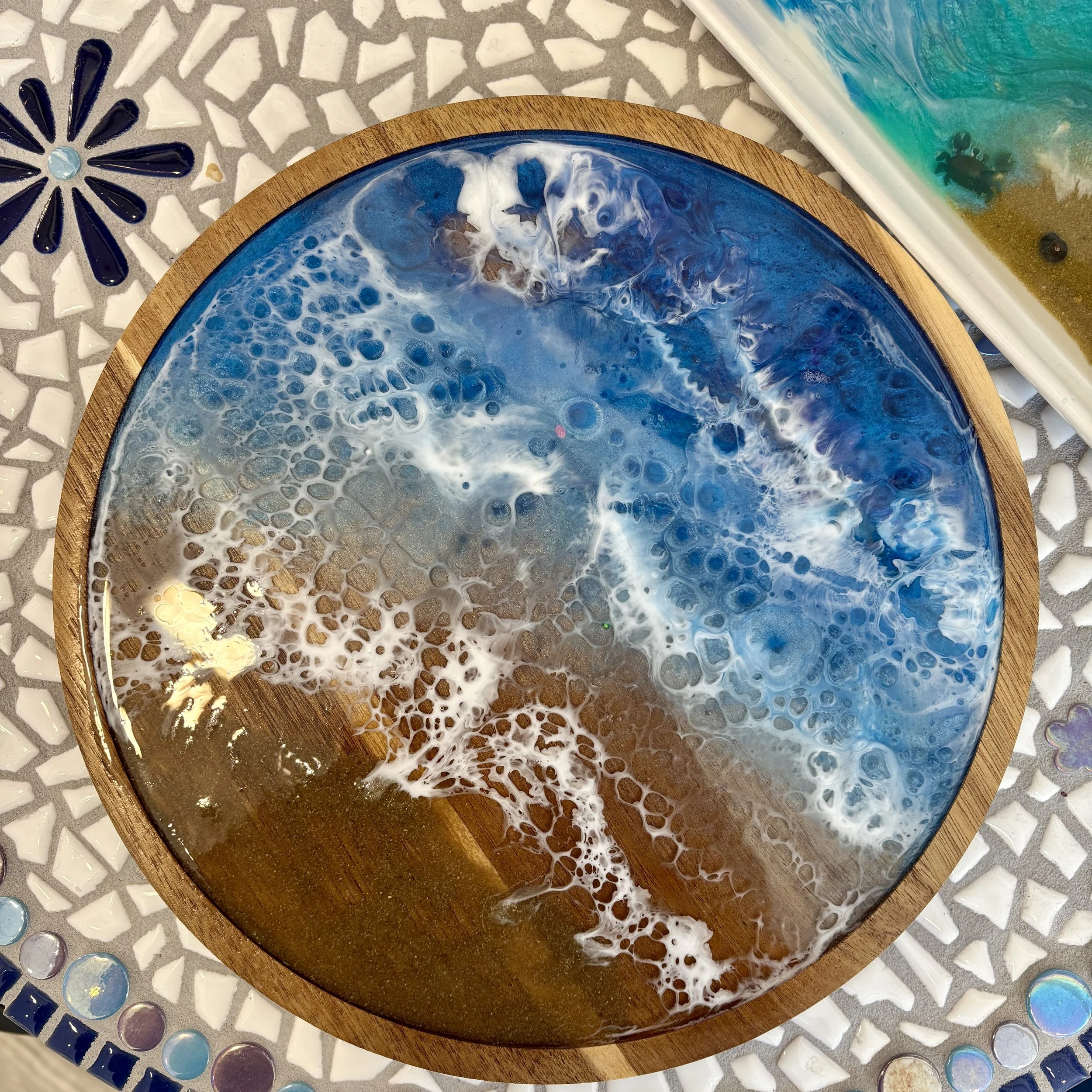 Resin Art Lazy Susan or Plate